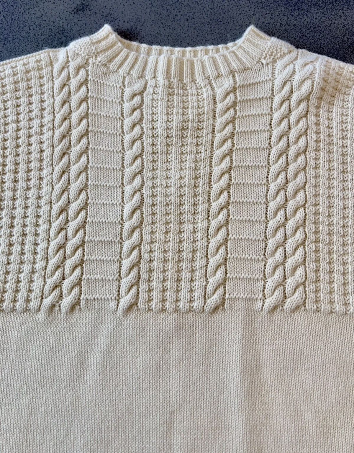 Maison Margiela New Margiela Runway Half Cable Knit Half Regular Sweater Size US S / EU 44-46 / 1 - 11 Thumbnail