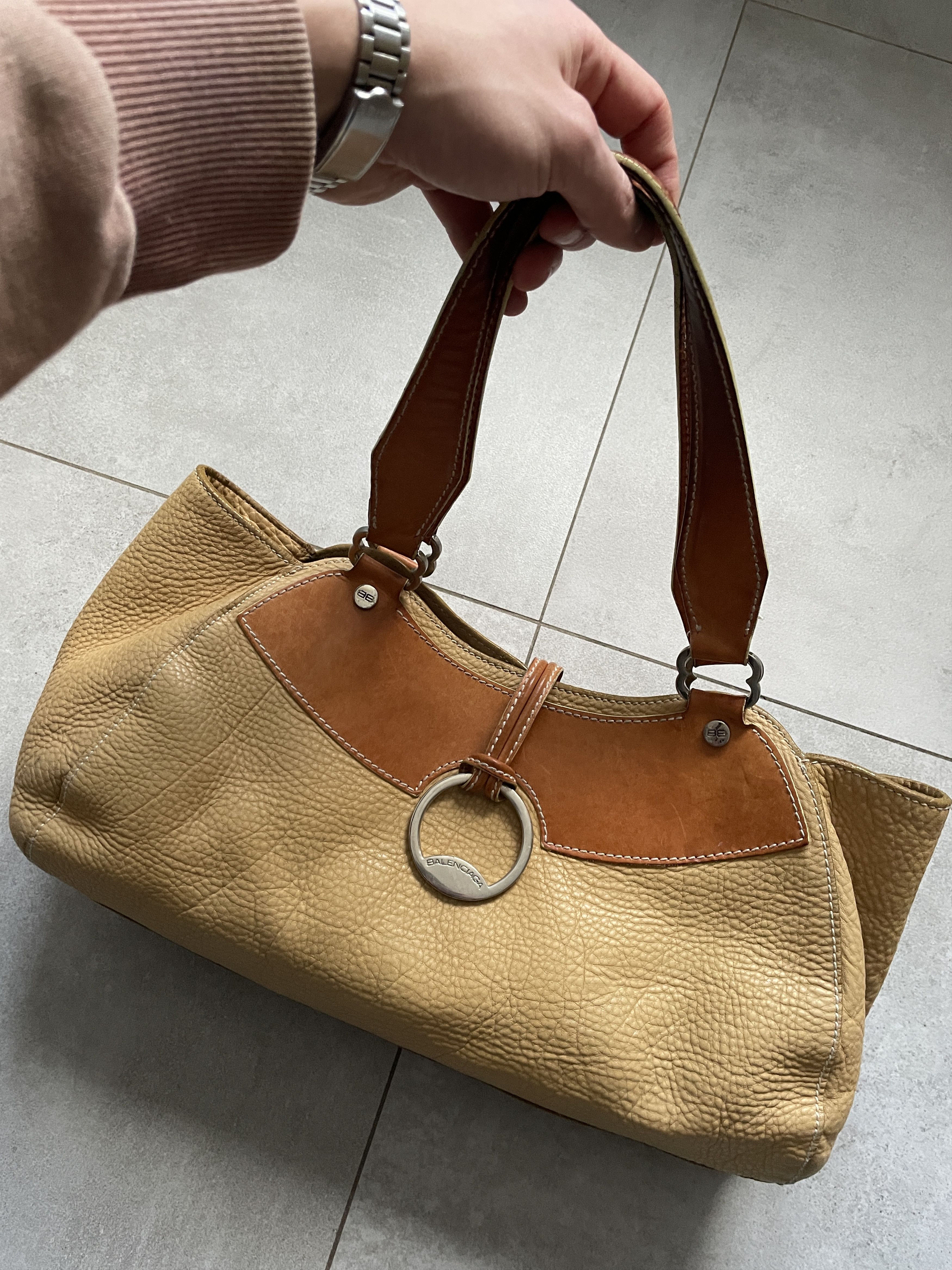Balenciaga Y2K BALENCIAGA BEIGE TWO TONE LEATHER NOT CITY BAG Size ONE SIZE - 9 Thumbnail
