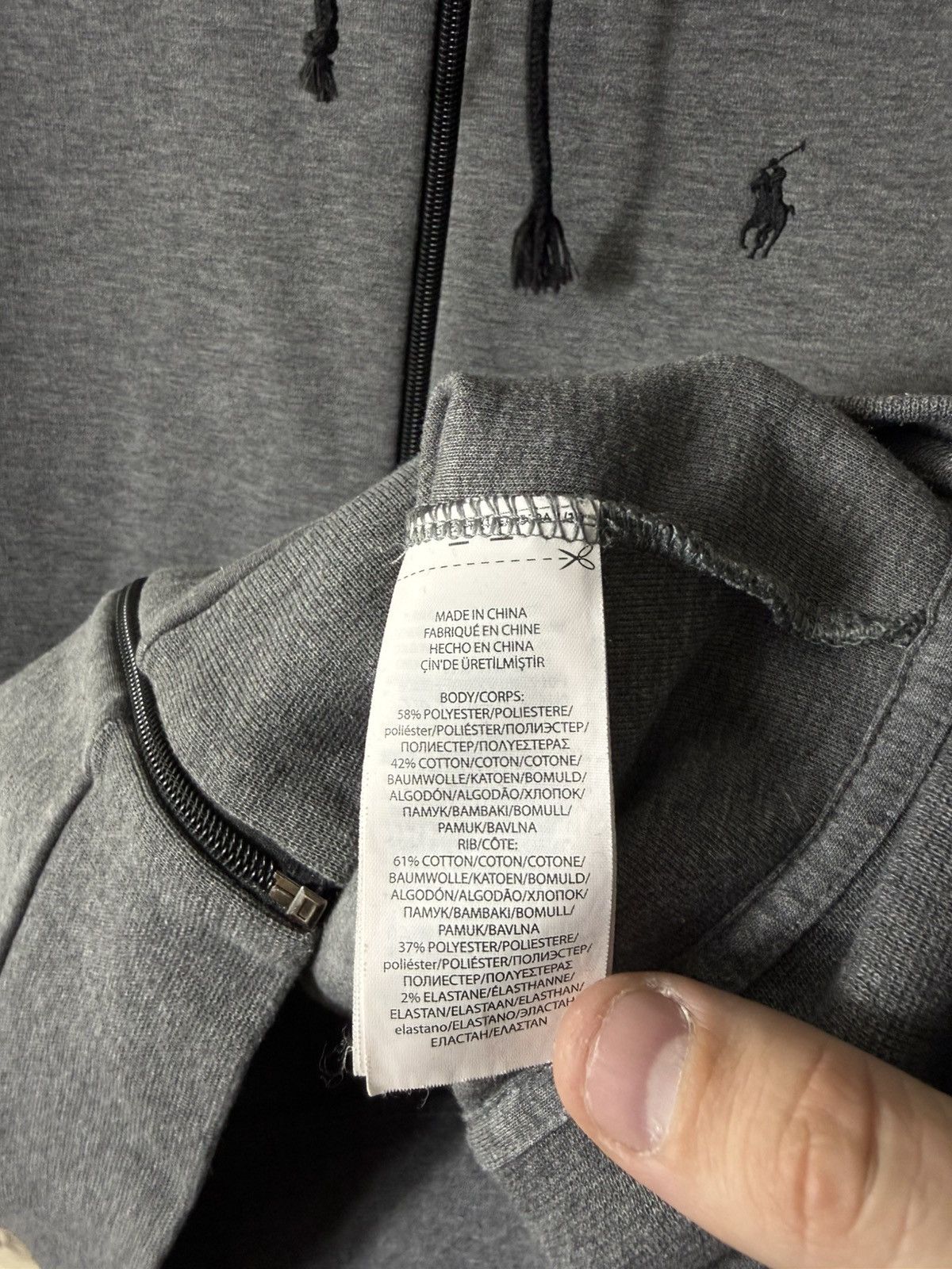 Polo Ralph Lauren Polo Ralph Lauren Zip Hoodie Gray Full Zip Sweatshirt Logo Size US S / EU 44-46 / 1 - 8 Thumbnail