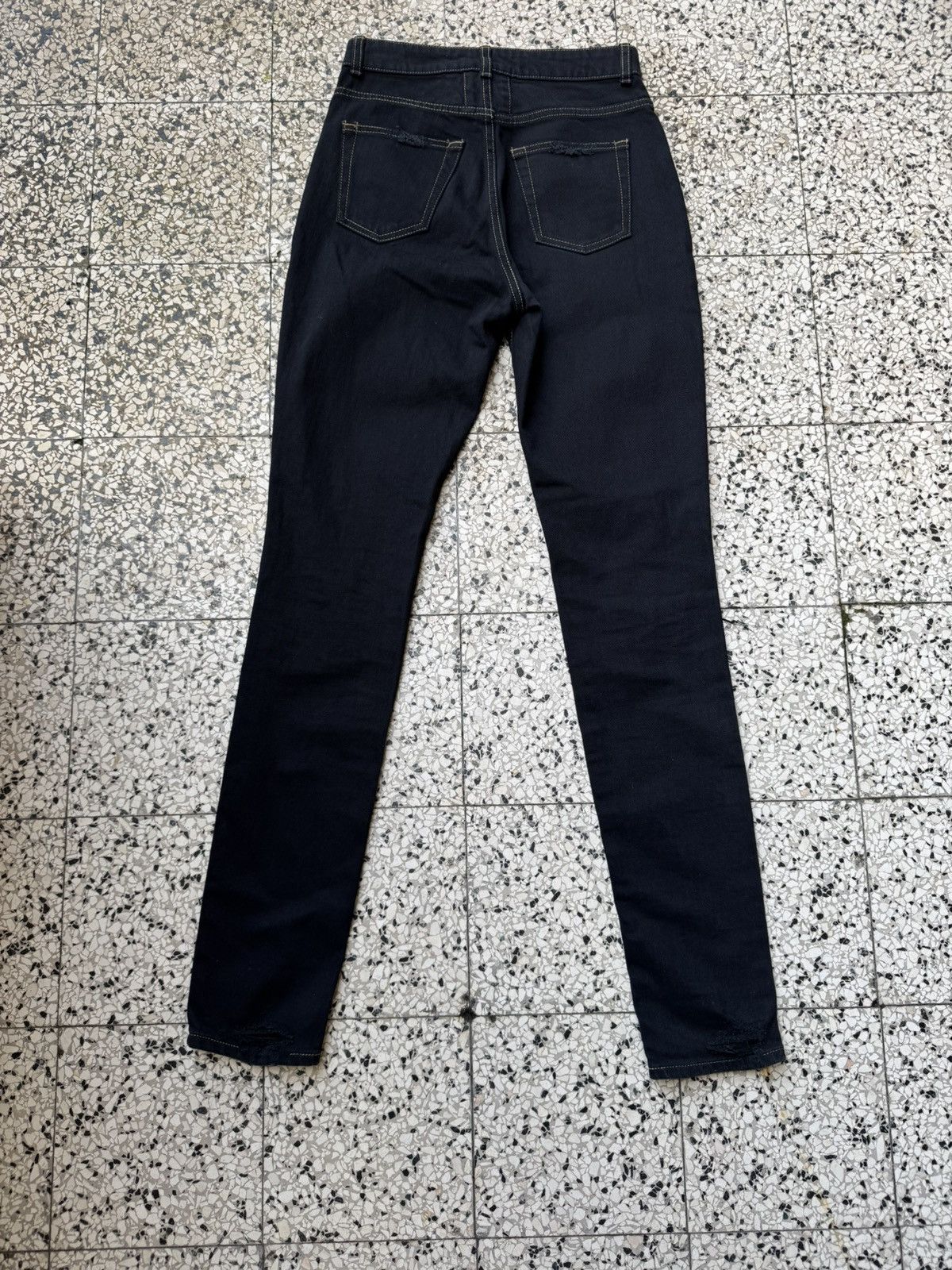 Saint Laurent Paris × Yves Saint Laurent SAINT LAURENT Trash Overdye JAPAN DENIM Distressed Skinny Size 27" / US 4 / IT 40 - 10 Thumbnail