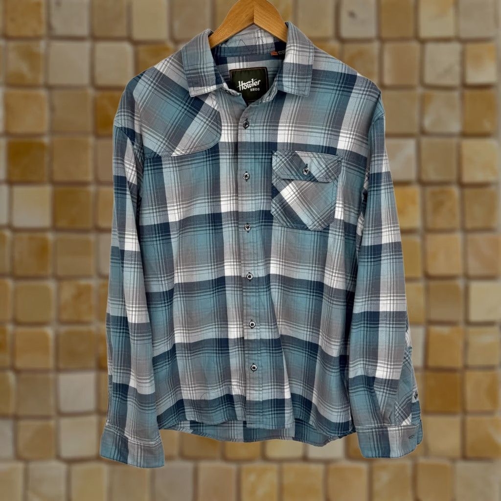 Howler Brothers Howler Brothers Harker Flannel Shirt Mens L Blue Plaid Button-Up Size US L / EU 52-54 / 3 - 1 Thumbnail