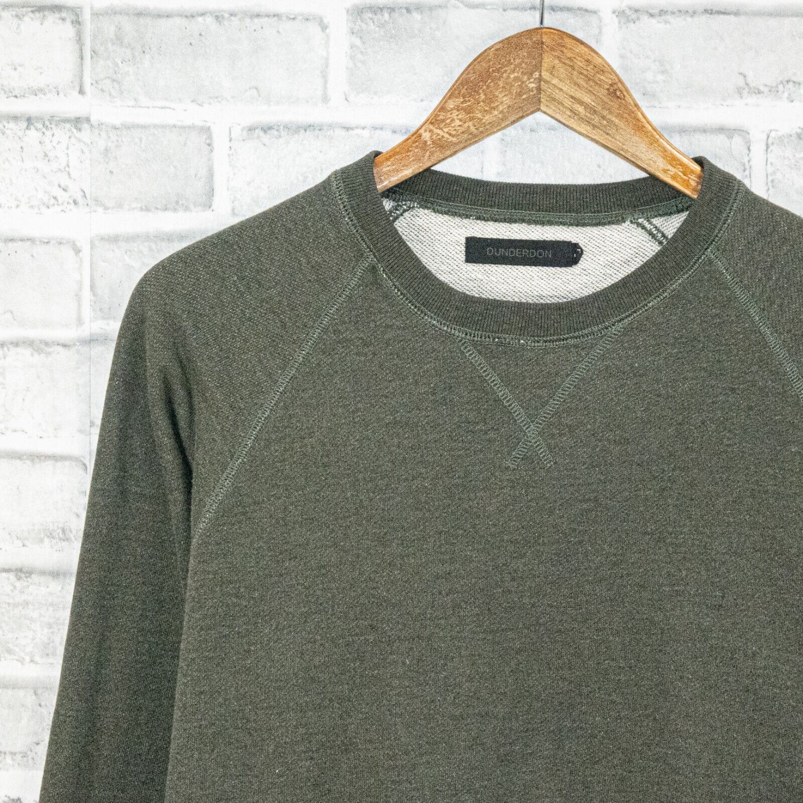 Dunderdon DUNDERDON Men's french terry Crew neck Sweatshirt Green Size US L / EU 52-54 / 3 - 3 Thumbnail