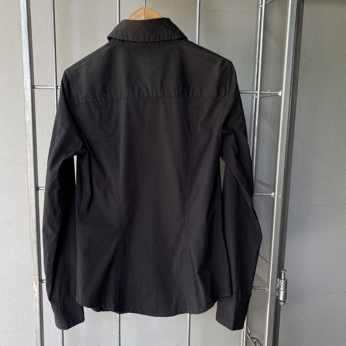 Courreges Courreges Black Fitted Elegant Collar Shirt Size XS / US 0-2 / IT 36-38 - 21 Thumbnail