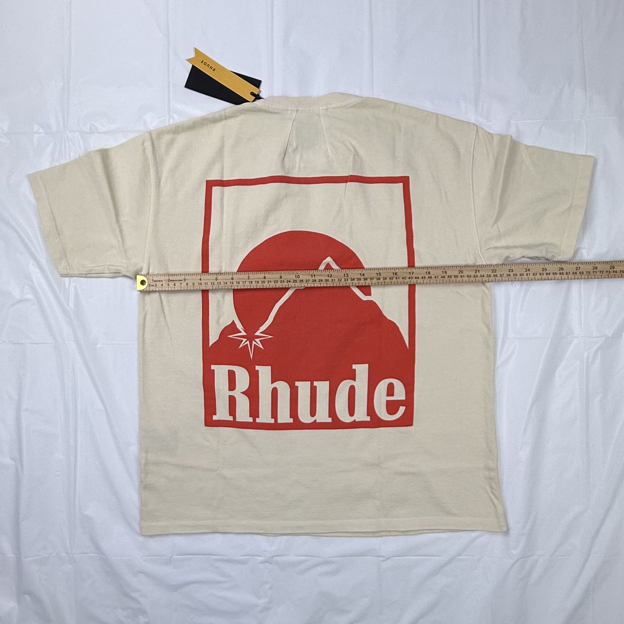 Rhude Rhude Moonlight Graphic T-Shirt Off-White Cream Cotton Tee S Size US S / EU 44-46 / 1 - 4 Thumbnail