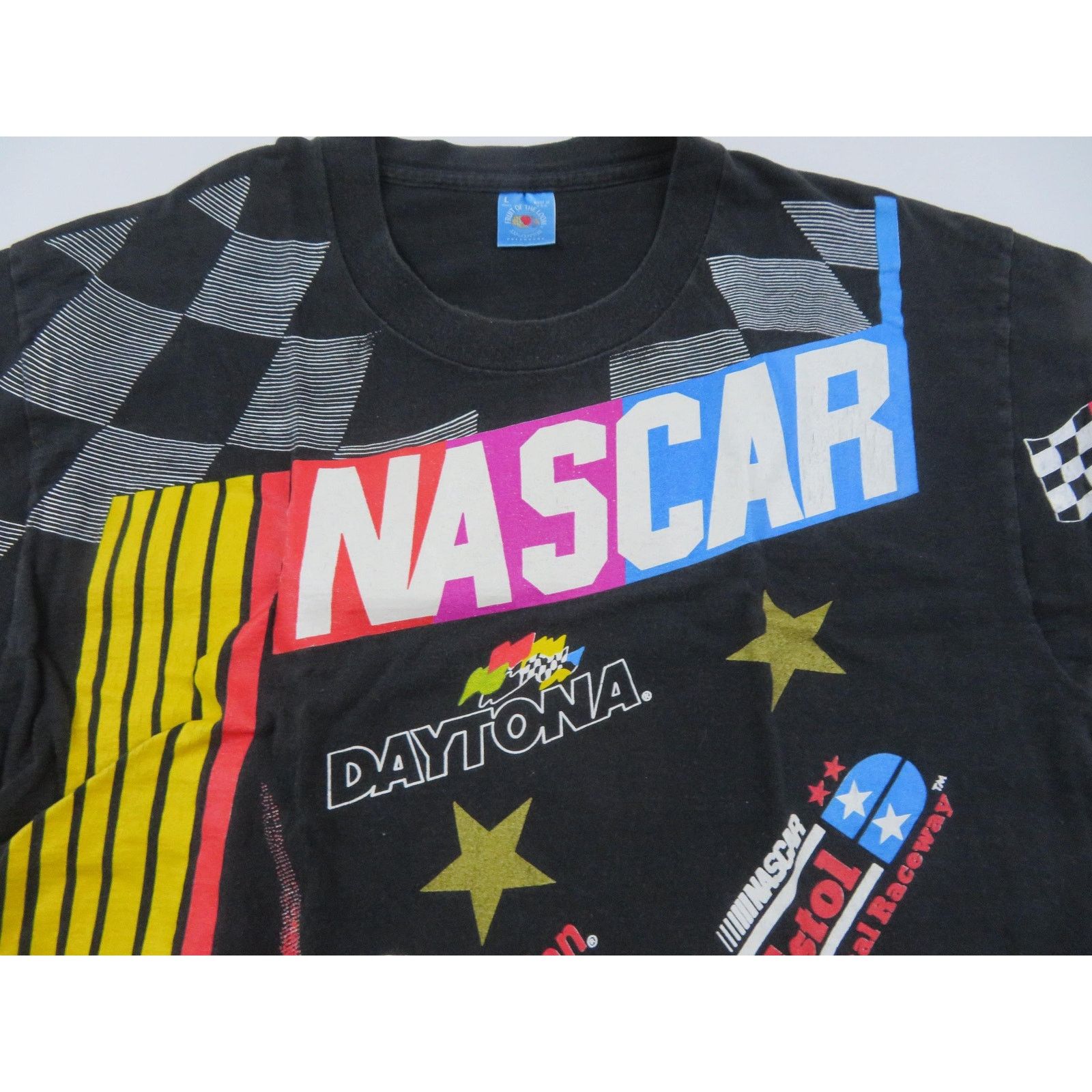 Fruit Of The Loom 90s NASCAR All Over Print T-shirt, Black and White, Size L Size US L / EU 52-54 / 3 - 3 Thumbnail