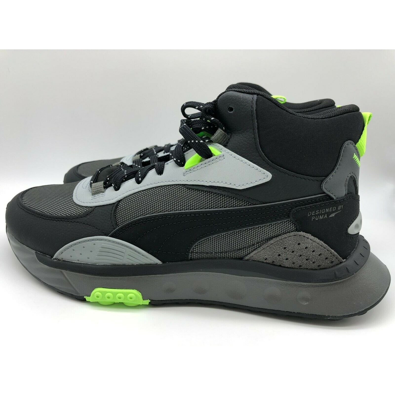 Puma Puma Wild Rider Mid WS Black/Grey 381598-01 Men’s Size 9.5 Size US 9.5 / EU 42-43 - 3 Thumbnail