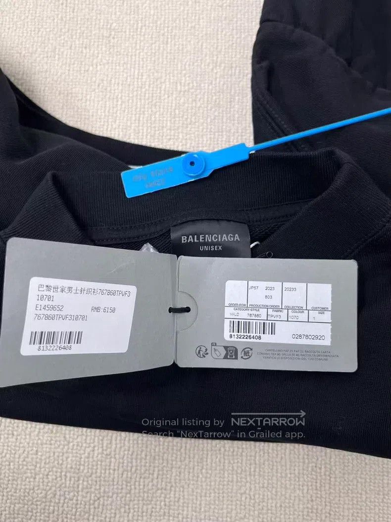 Balenciaga Balenciaga Letter Printed Casual Pullover Long Sleeve Swea Size US S / EU 44-46 / 1 - 5 Thumbnail
