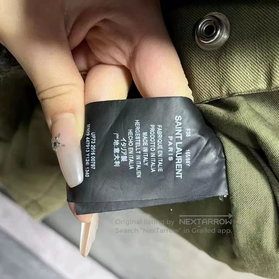 Saint Laurent Paris Saint Laurent Military Green Diamond Patch Parka. Size S / US 4 / IT 40 - 4 Thumbnail