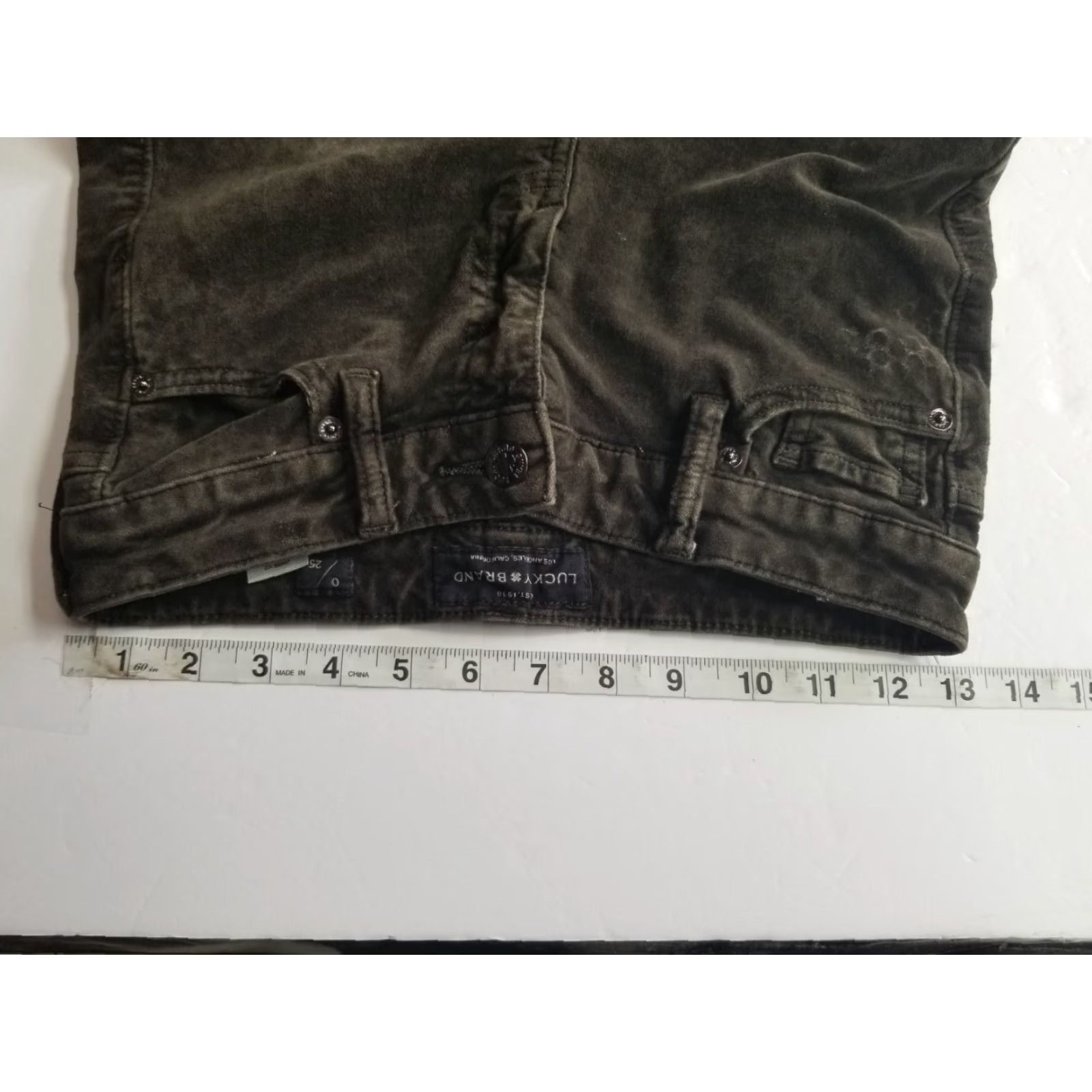 Lucky Brand Lucky Brand Jeans Skinny Velvet Green 00/25 Women's Pants 28in Inseam Regular Zip Pocket See Pics Flaws Size 24" / US 00 / IT 34 - 3 Thumbnail