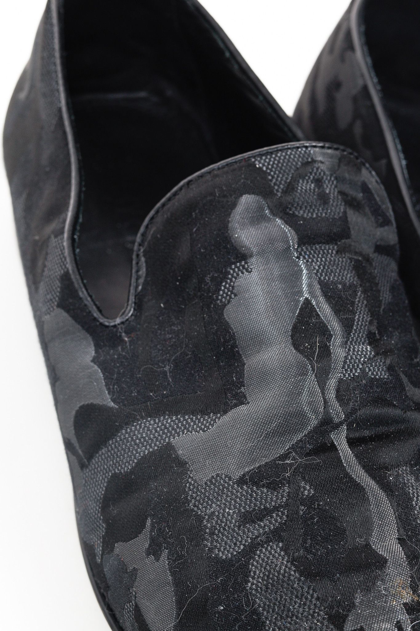 Jimmy Choo Jimmy Choo Sloane Black Camouflage Textile Loafers Size US 12.5 / EU 45-46 - 7 Thumbnail