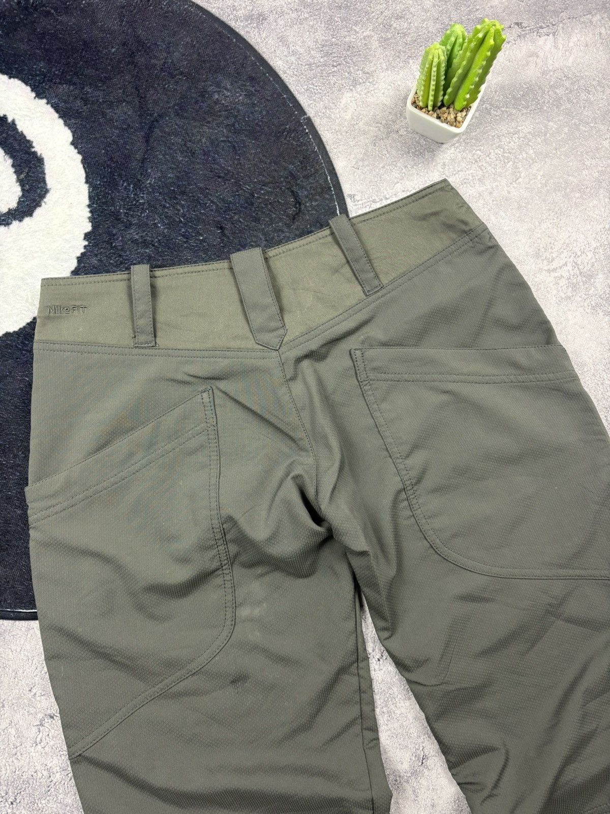 Nike NIKE Vintage Navy Green Baggy Pants onDrawstrings Streetwear Size 32" / US 10 / IT 46 - 18 Thumbnail