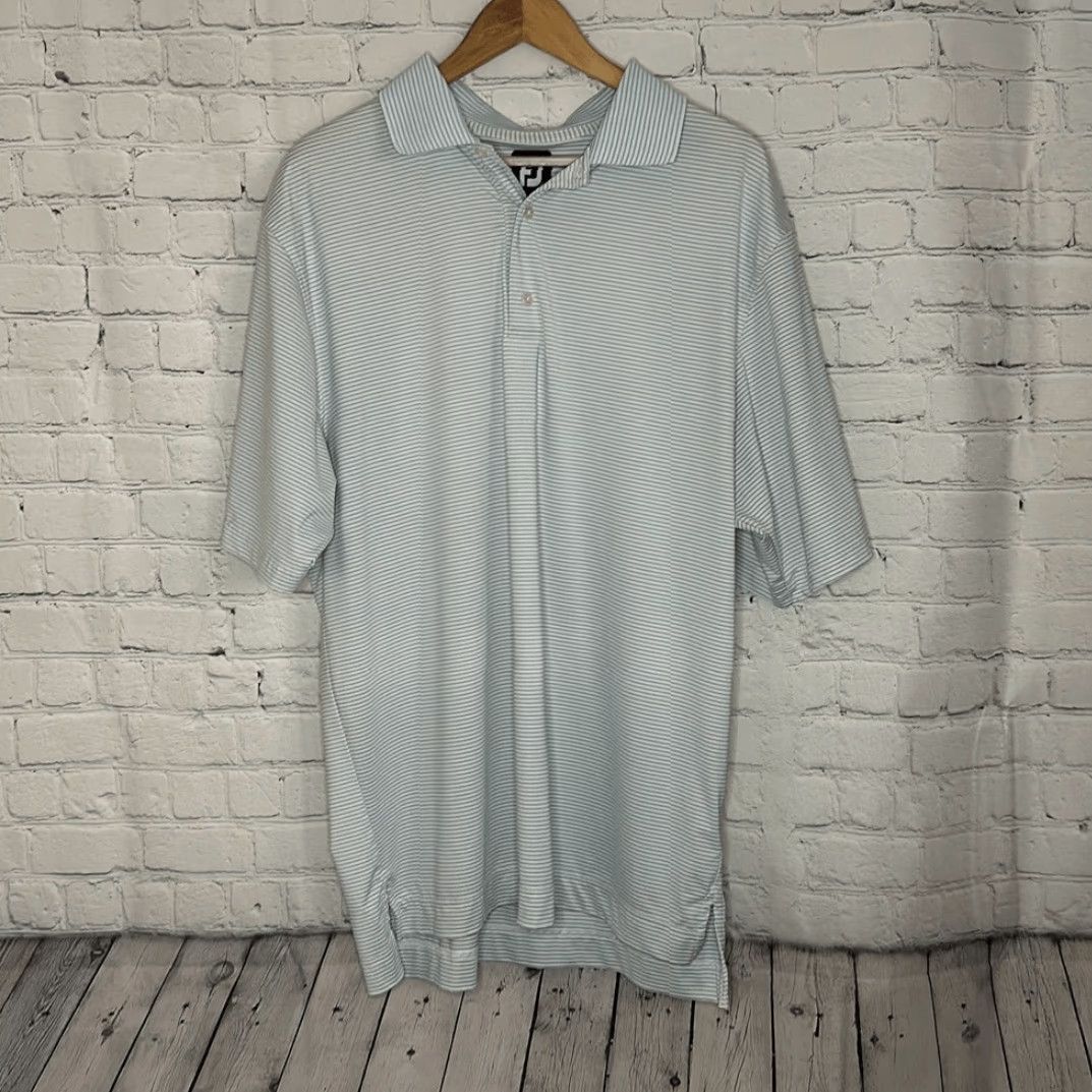 Footjoy FootJoy Polo Shirt Men L Multicolor Striped Golf Seaview Approximate flat lay Measurements Long Sleeve? (note: avoid adding) Size US L / EU 52-54 / 3 - 2 Thumbnail