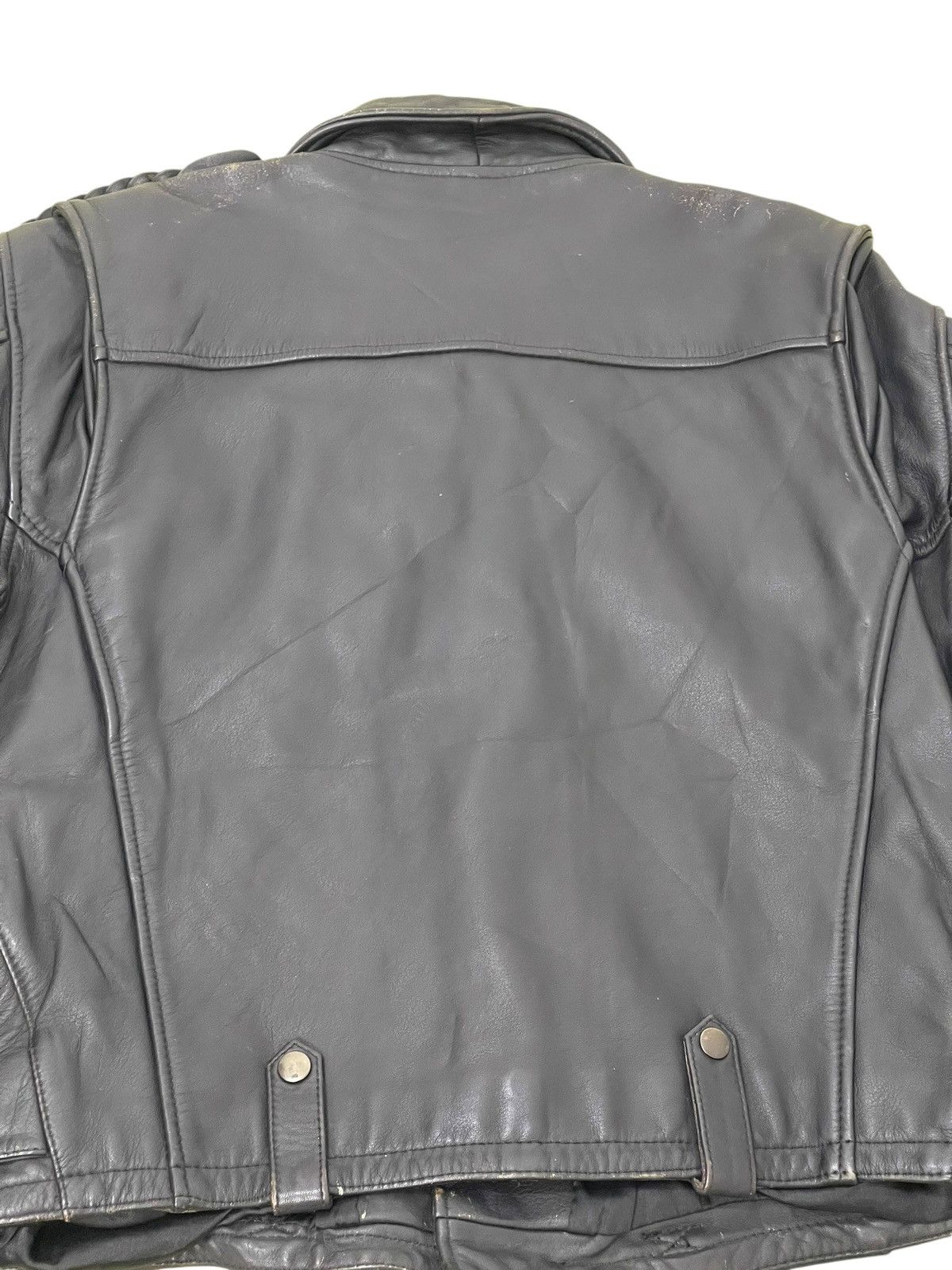 Kadoya Vtg Kadoya Akira Leather Jacket Cowhide Double Collar 2🟦 Size US L / EU 52-54 / 3 - 23 Thumbnail
