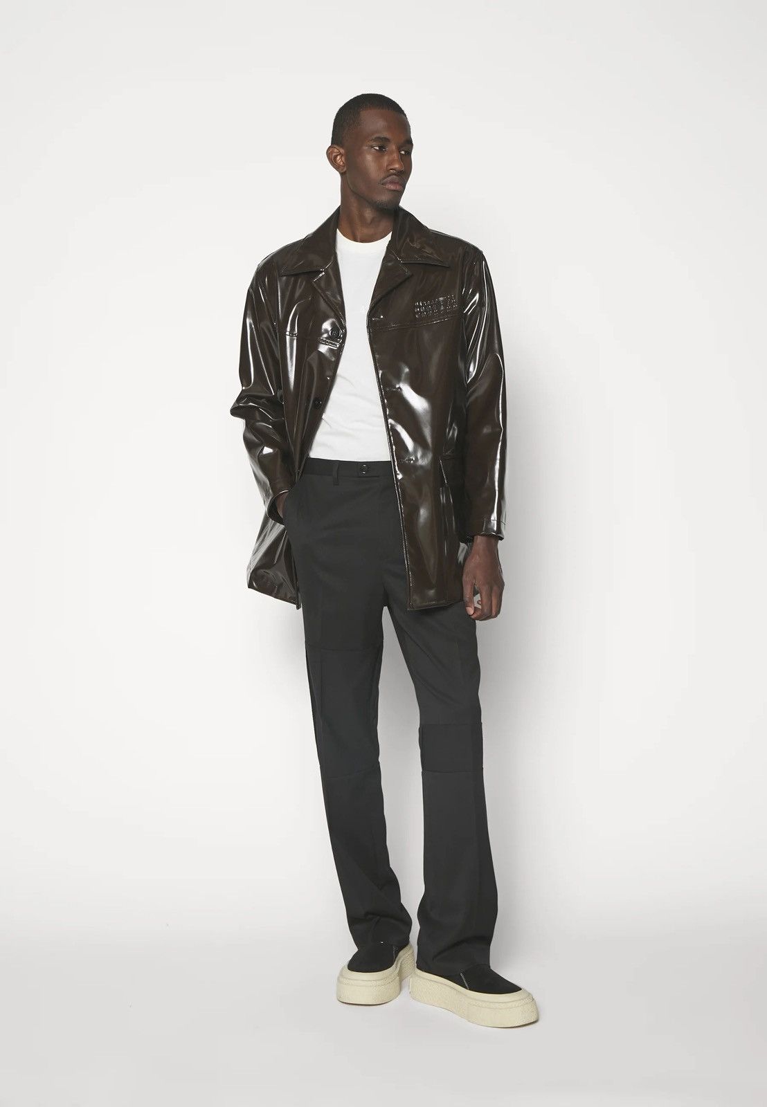 Maison Margiela !DS! SS23 Maison Margiela Faux Leather Brown Patent Jacket Size US M / EU 48-50 / 2 - 4 Thumbnail