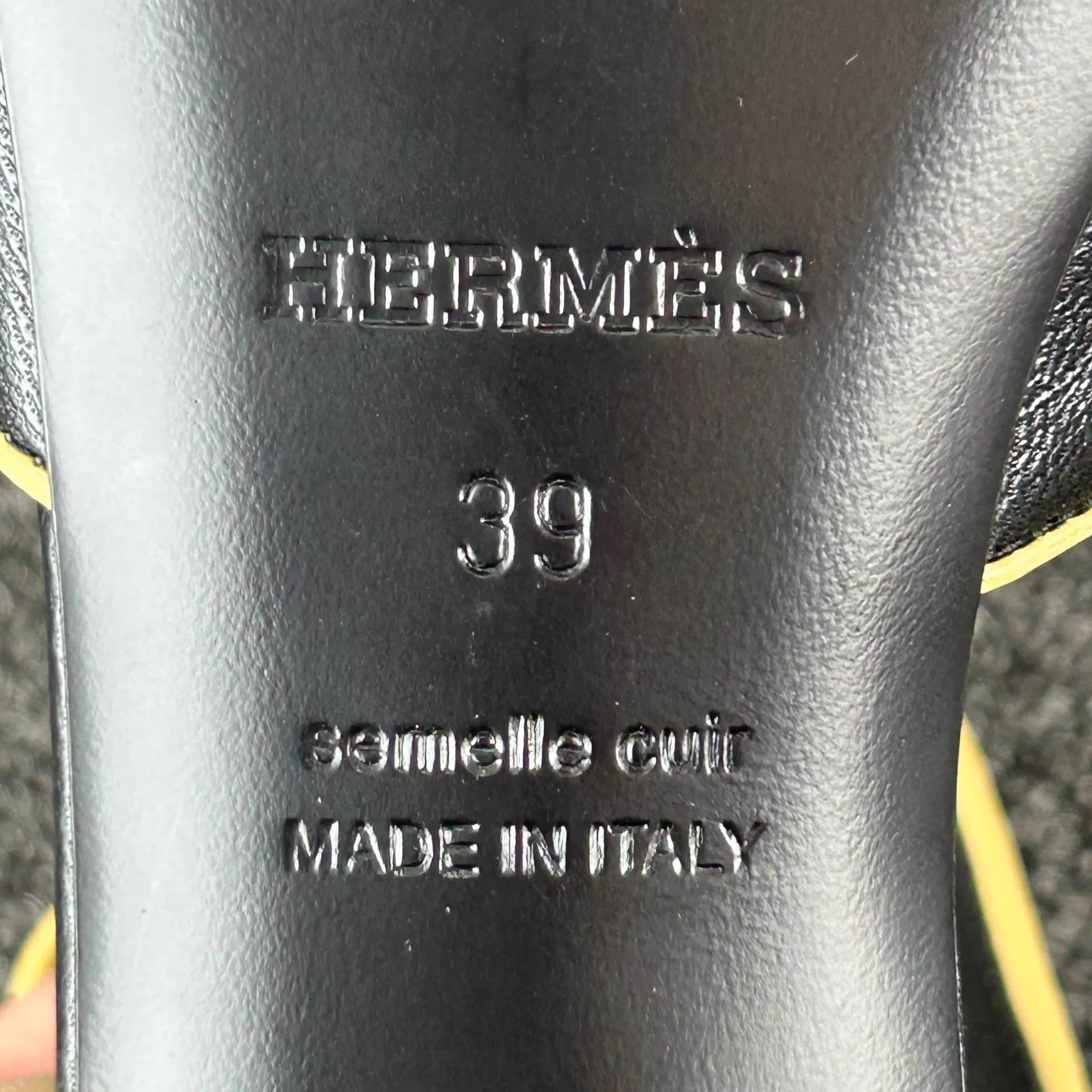 Hermes HERMES Kristen Mary Jane Sandals EUR39 Yellow Trim Size US 8.5 / IT 38.5 - 7 Thumbnail