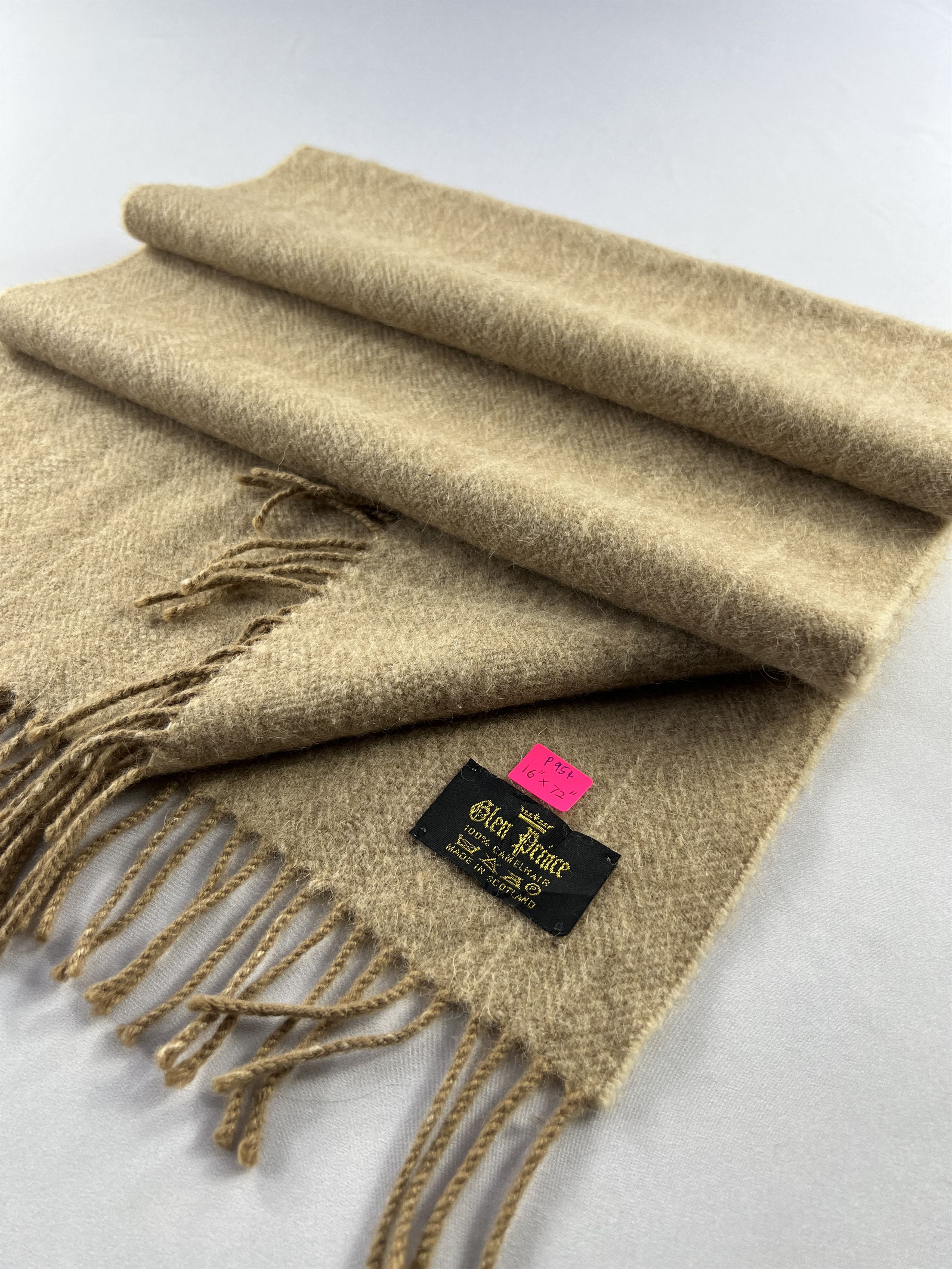 Vintage Glen Prince Camel Hair Scarf / Muffler / Neckwear P954 Size ONE SIZE - 2 Thumbnail