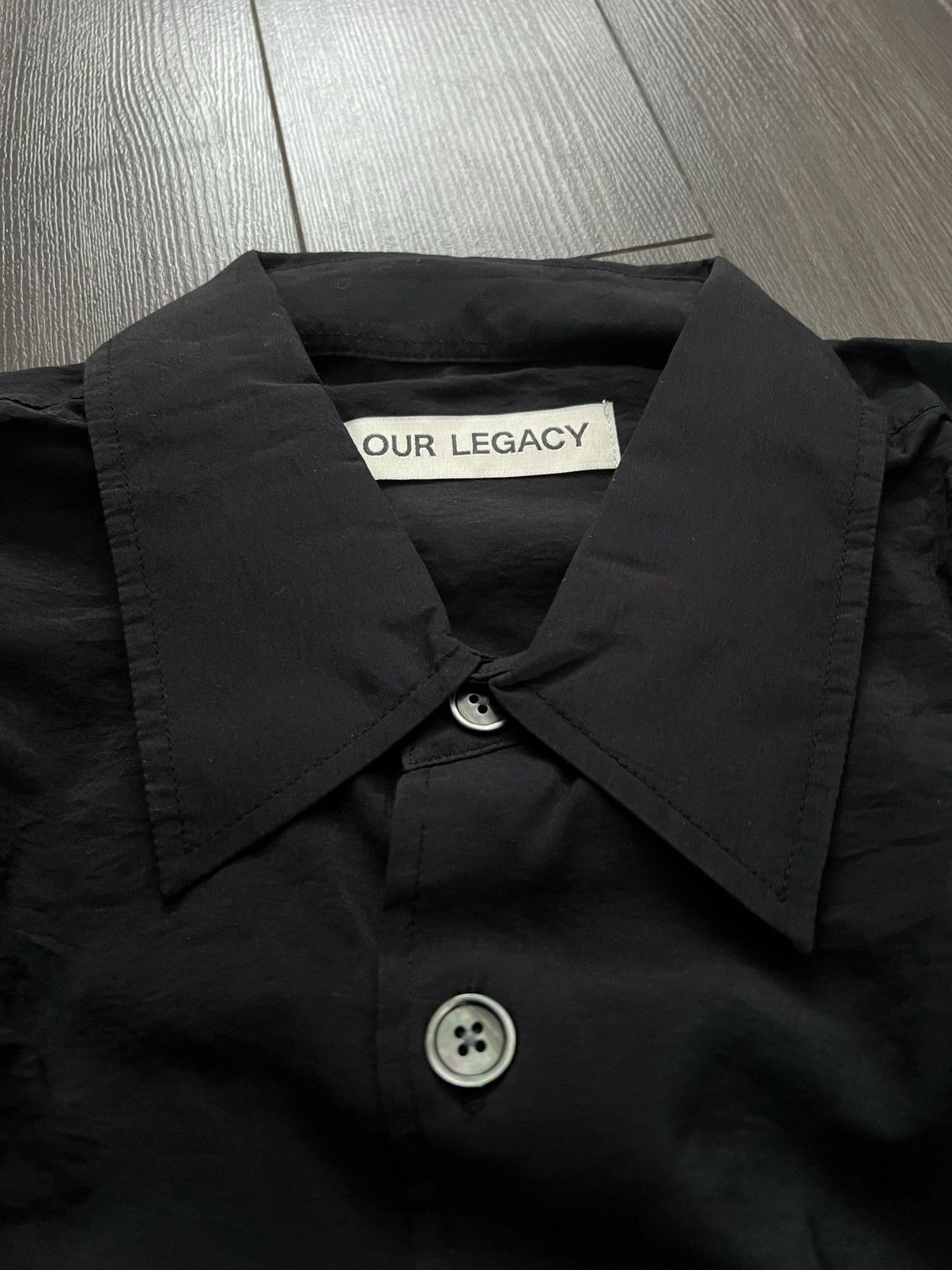 Our Legacy Our Legacy Borrowed Shirt 50 black Size US M / EU 48-50 / 2 - 1 Thumbnail