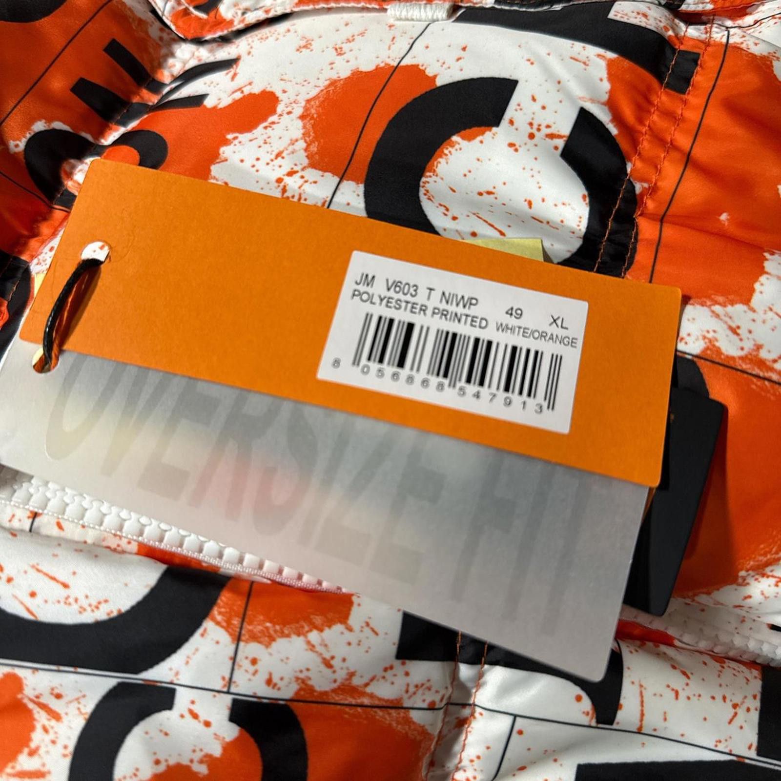 Von Dutch Von Dutch Puffer Jacket White Orange Logo Print Fur Size XL Size US XL / EU 56 / 4 - 4 Thumbnail