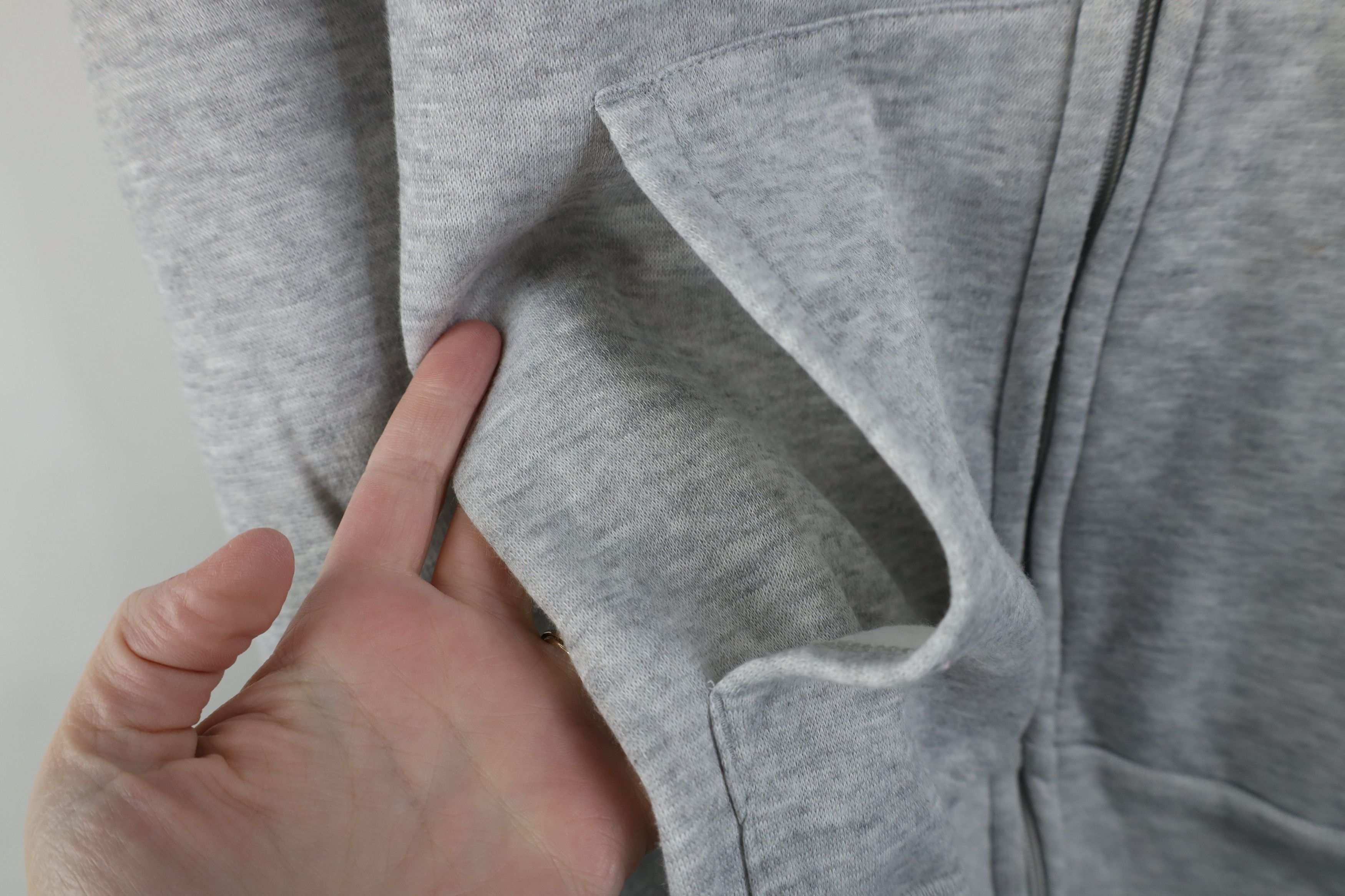 Vintage Vintage 90s Streetwear Hoodie Sweatshirt Heather Gray Size US XL / EU 56 / 4 - 5 Thumbnail