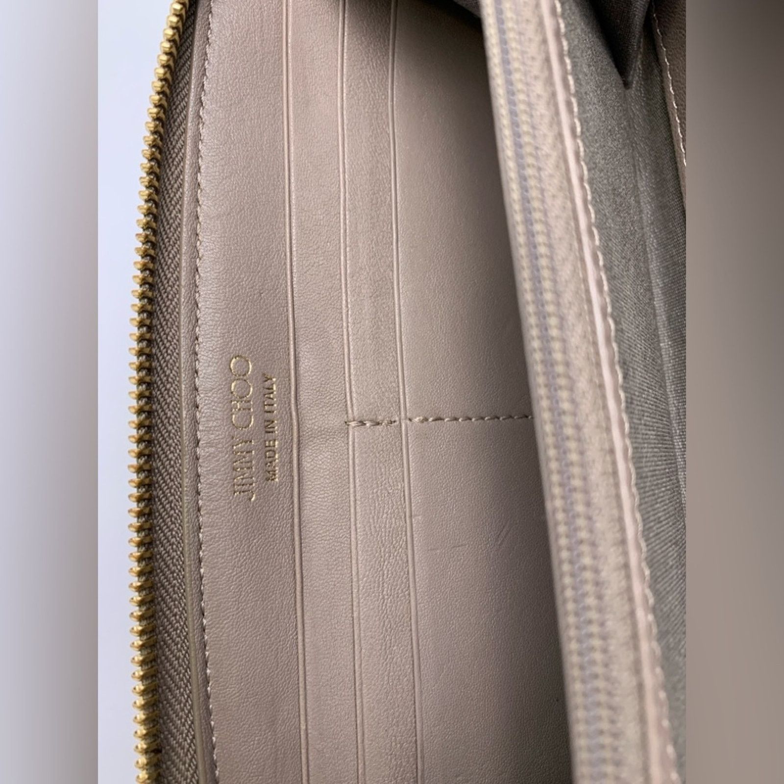Jimmy Choo Jimmy Choo Filipe Star-Studded Brown Leather Zip Long Wallet Size ONE SIZE - 8 Thumbnail