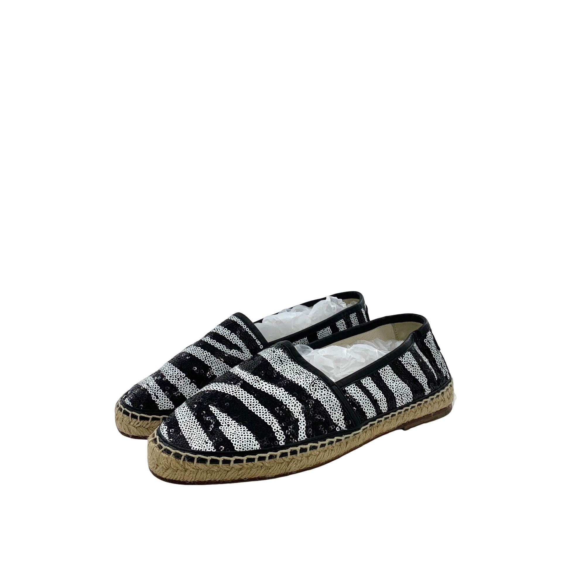 Dolce & Gabbana Dolce & Gabbana Sequin Striped Espadrilles Size 39 Size US 6 / EU 39 - 1 Thumbnail