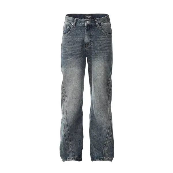 Japanese Brand Loose washed distressed pocket split patchwork jeans Size US 32 / EU 48 - 7 Thumbnail