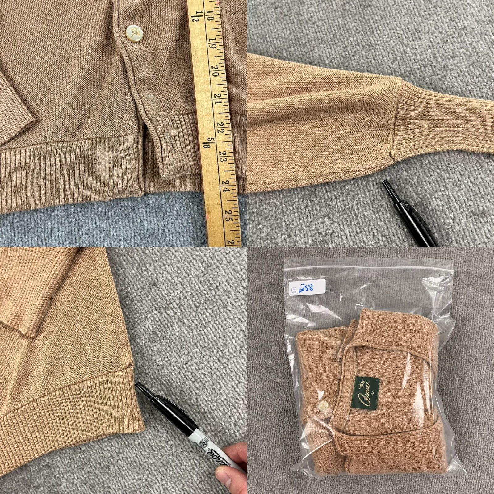 Vintage ARNOLD PALMER Cardigan Sweater Men L Brown V-Neck Vintage Old Money Cobain Shirt? Size US L / EU 52-54 / 3 - 8 Thumbnail