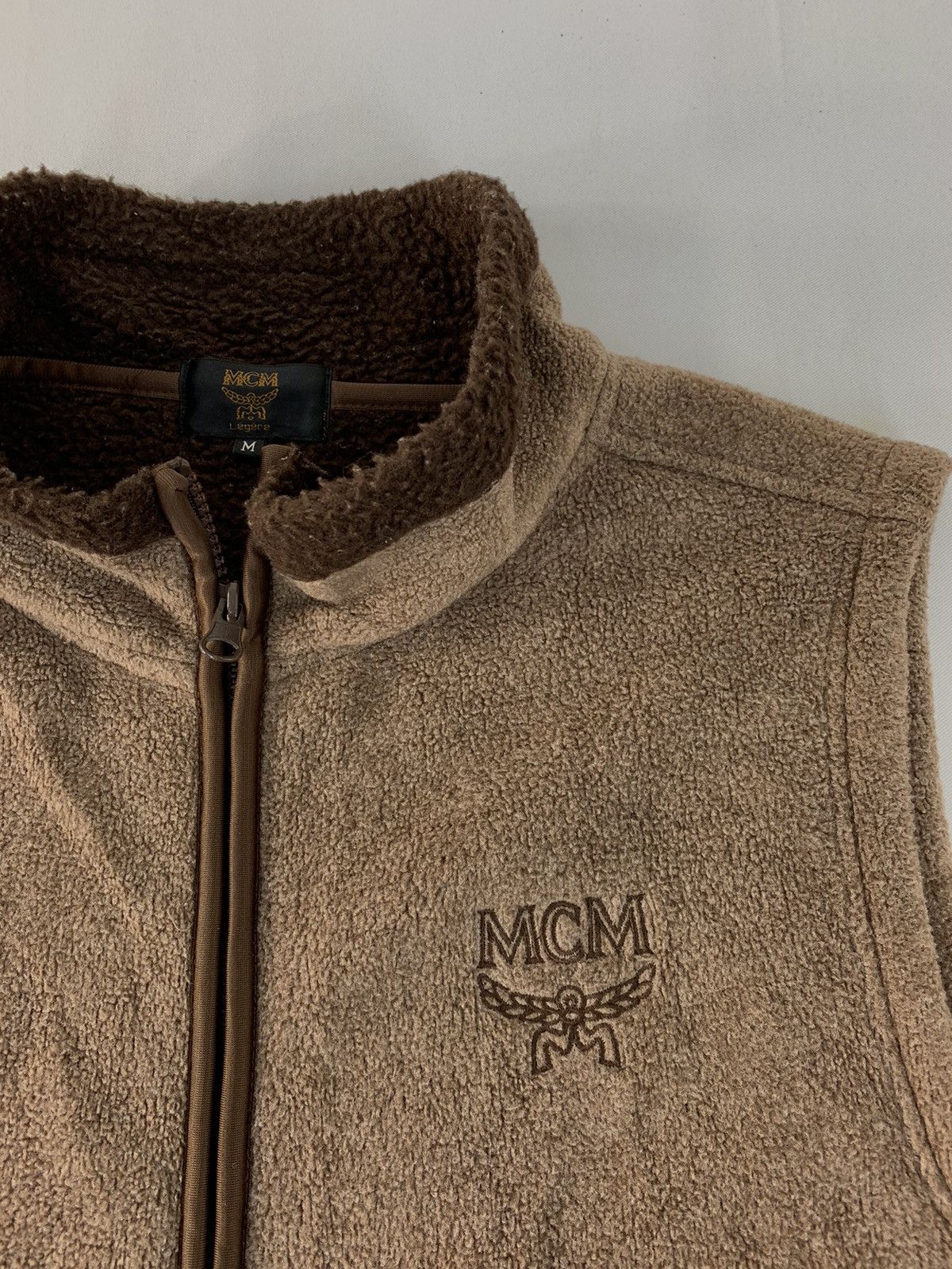MCM Hype 90s MCM Legere Fleece Sherpa Inner Sweater Vest Zipper Size US M / EU 48-50 / 2 - 2 Thumbnail