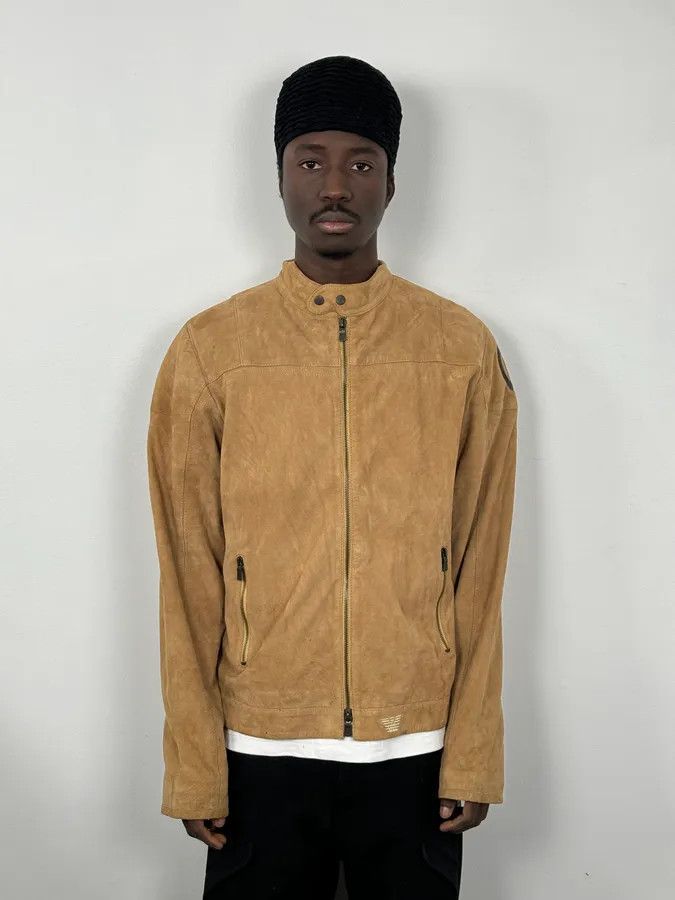 Emporio Armani SS2004 Emporio Armani Beige Suede Leather Jacket Size US M / EU 48-50 / 2 - 2 Thumbnail