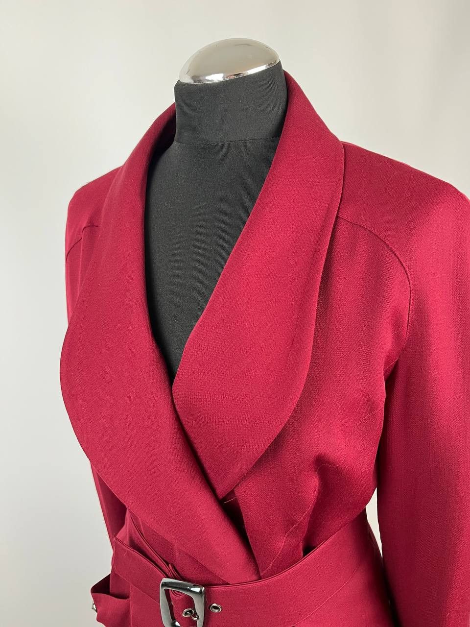 Thierry Mugler Archive Thierry Mugler Paris Burgundy Wool Blazer Dress Size M / US 6-8 / IT 42-44 - 5 Thumbnail