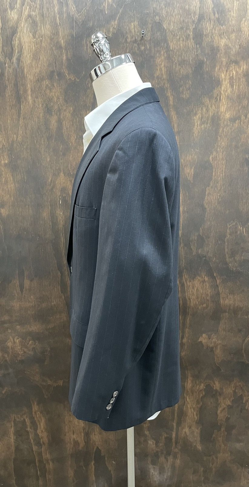 Brooks Brothers × Vintage Subtle Pinstripe Wool Suit Size 46R - 6 Thumbnail