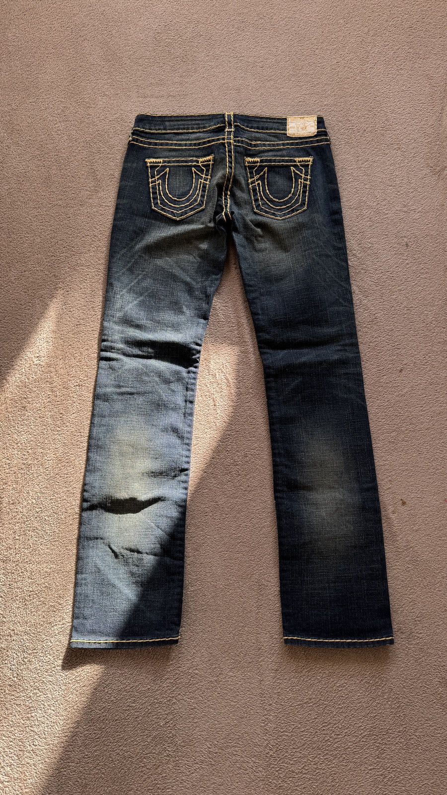 Hysteric Glamour True religion Y2K vintage washed Jeans slim fit embroidered Size 29" - 1 Thumbnail