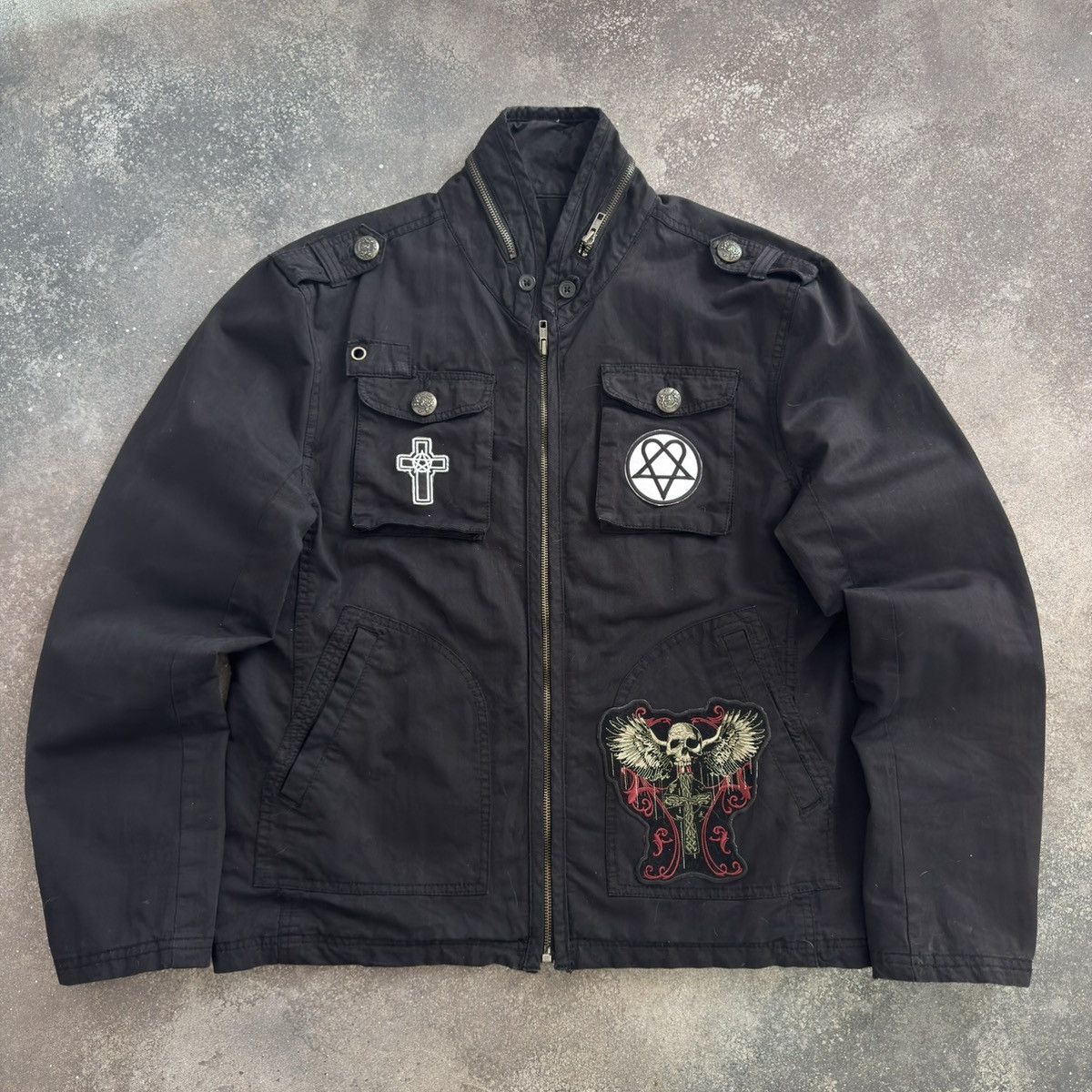 If Six Was Nine × Japanese Brand × Vintage River Island Vintage Gothic Avant Garde Zip Jacket Size US L / EU 52-54 / 3 - 1 Thumbnail