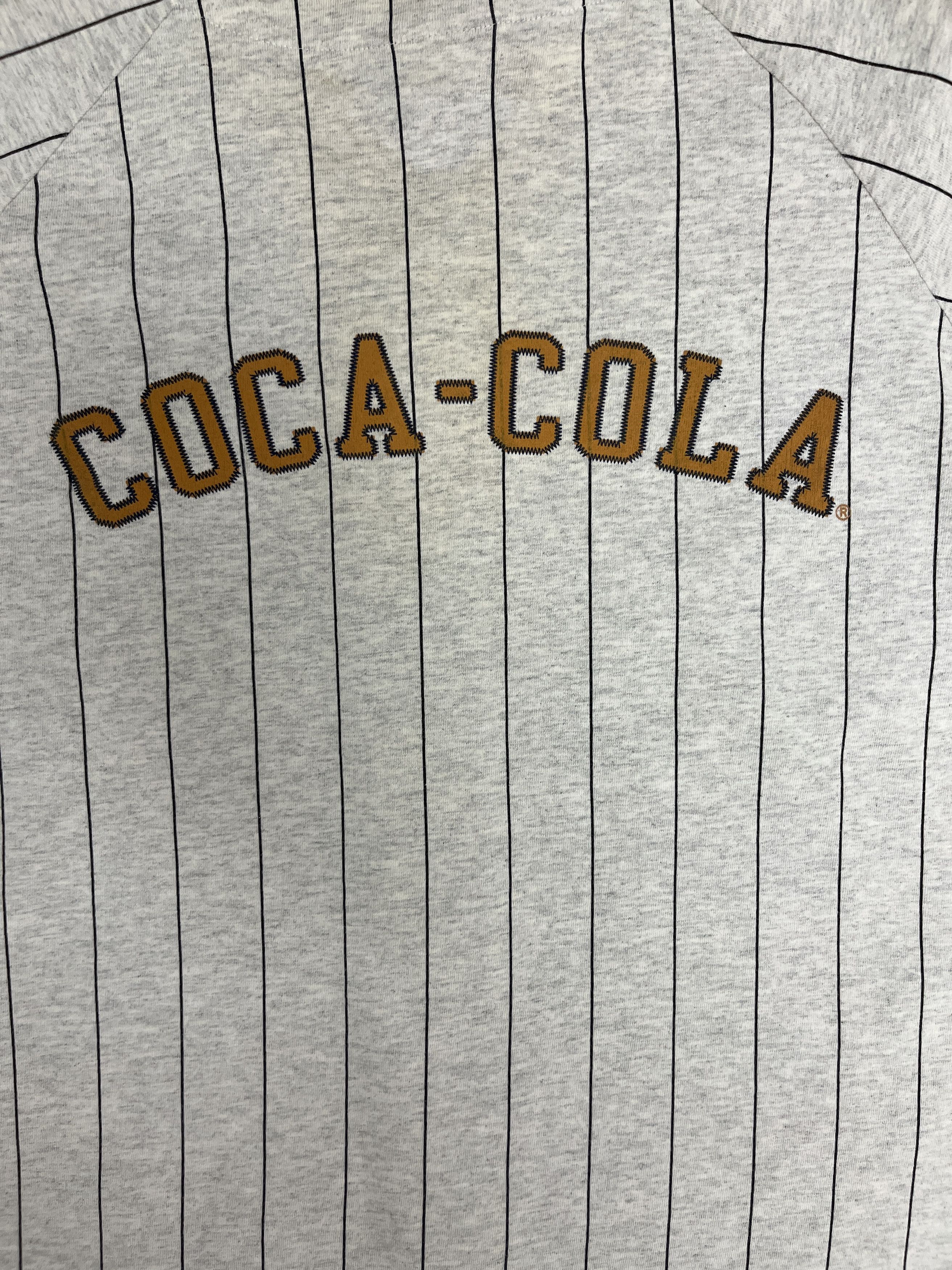Vintage Coca-Cola Vintage Pinstripe Grey Baseball Jersey Size US M / EU 48-50 / 2 - 5 Thumbnail