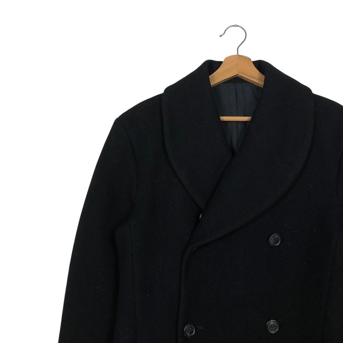 Yohji Yamamoto 🔥ICONIC BLACK Y’S YOHJI YAMAMOTO LONG JACKET DOUBLE BREAST Size M / US 6-8 / IT 42-44 - 10 Thumbnail