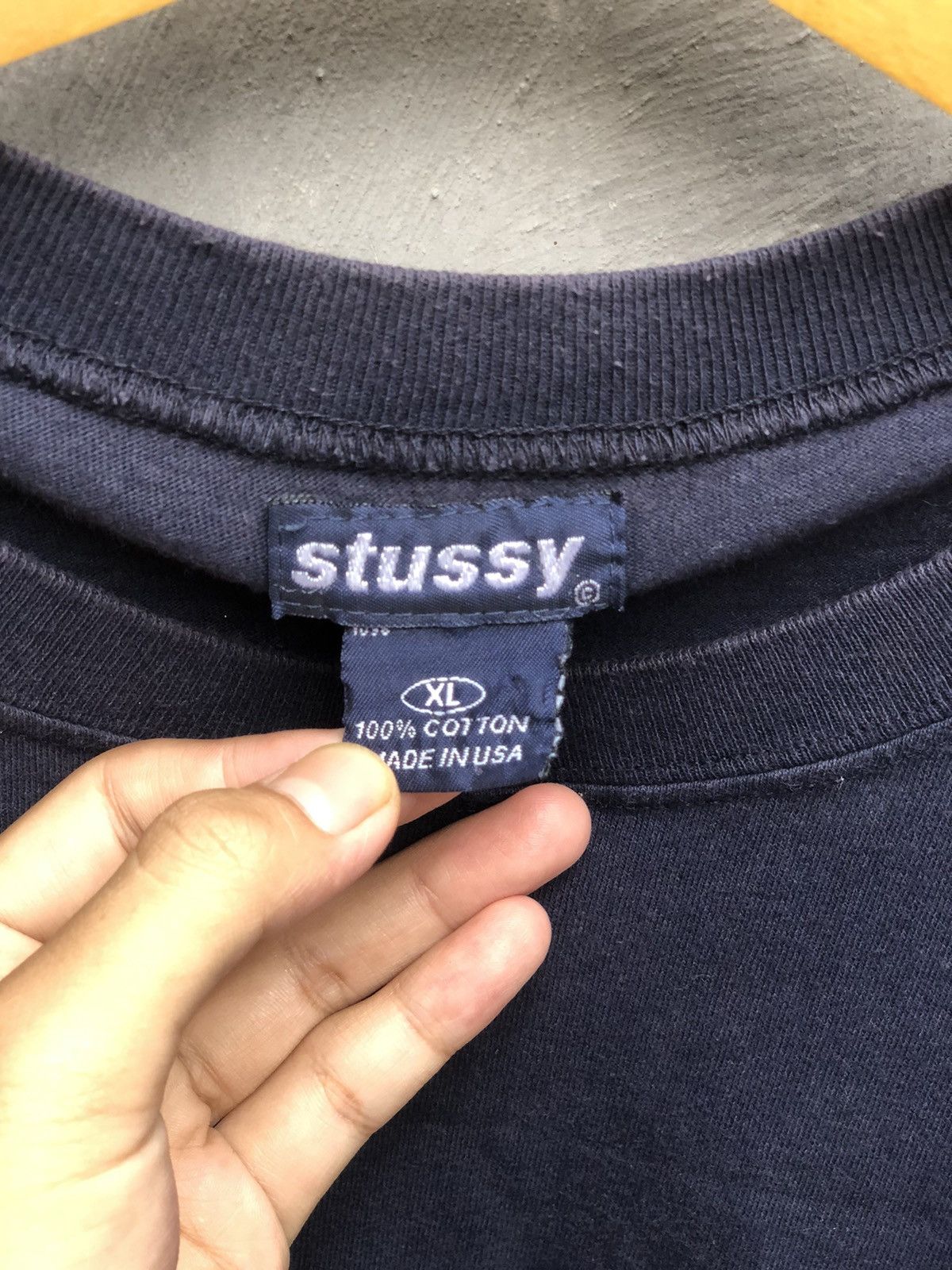 Stussy × Vintage Tshirt stussy pocket logo 90s Size US XL / EU 56 / 4 - 4 Thumbnail