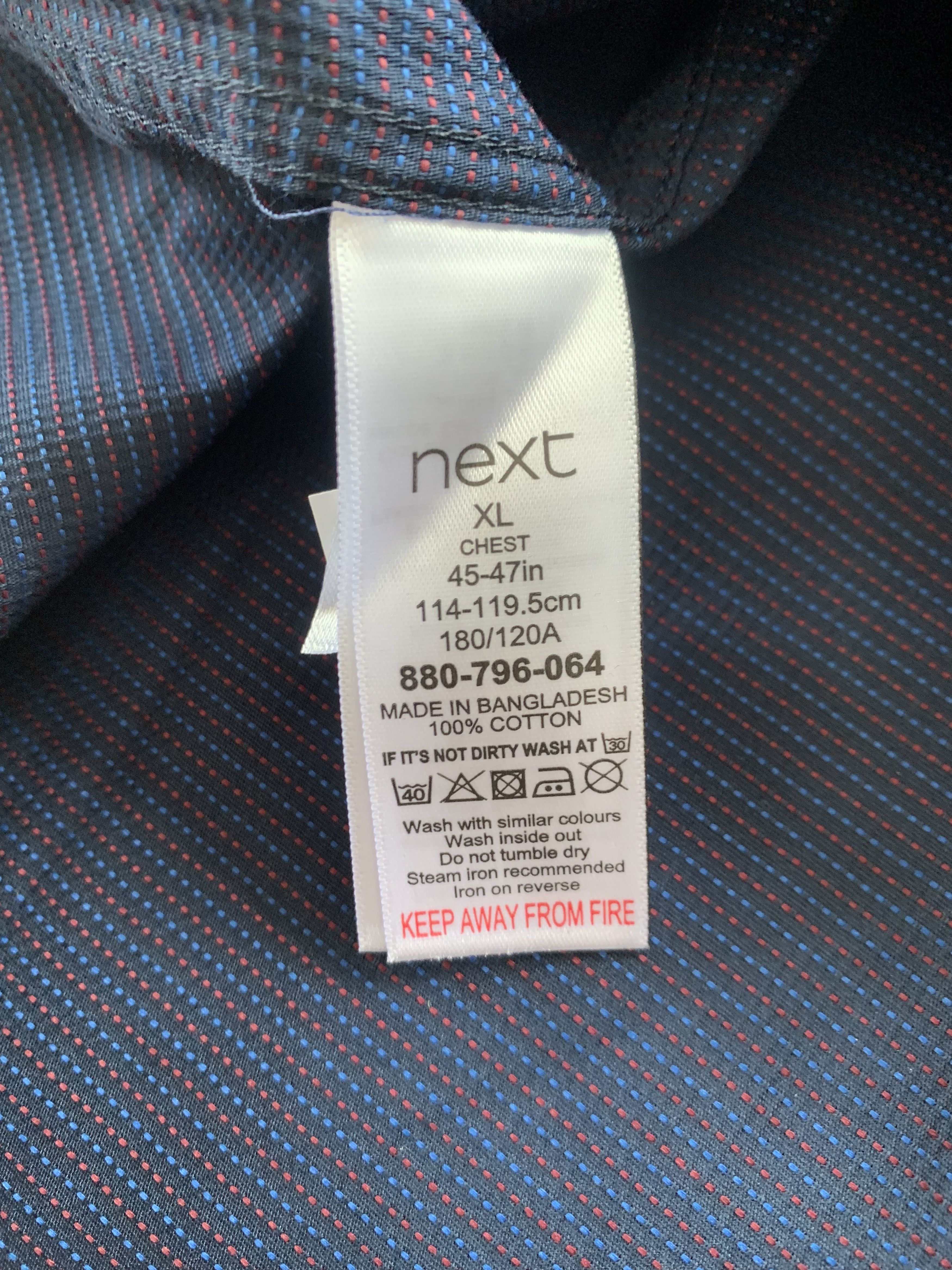 NEXT Next Signature Blue Cotton Long Sleeve Button Up Size US XL / EU 56 / 4 - 8 Thumbnail