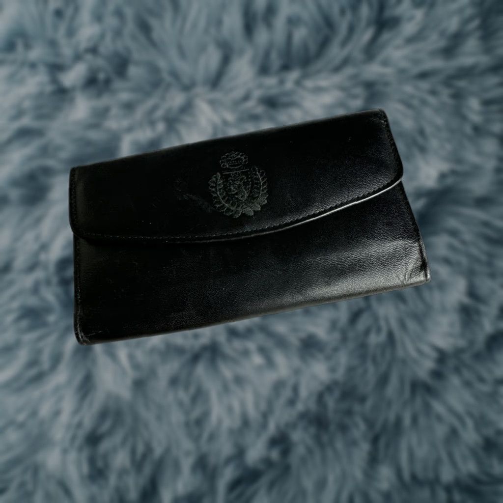 Vintage VINTAGE Mundi Wallet Black Leather Bi Fold Crest Women Size ONE SIZE - 1 Thumbnail