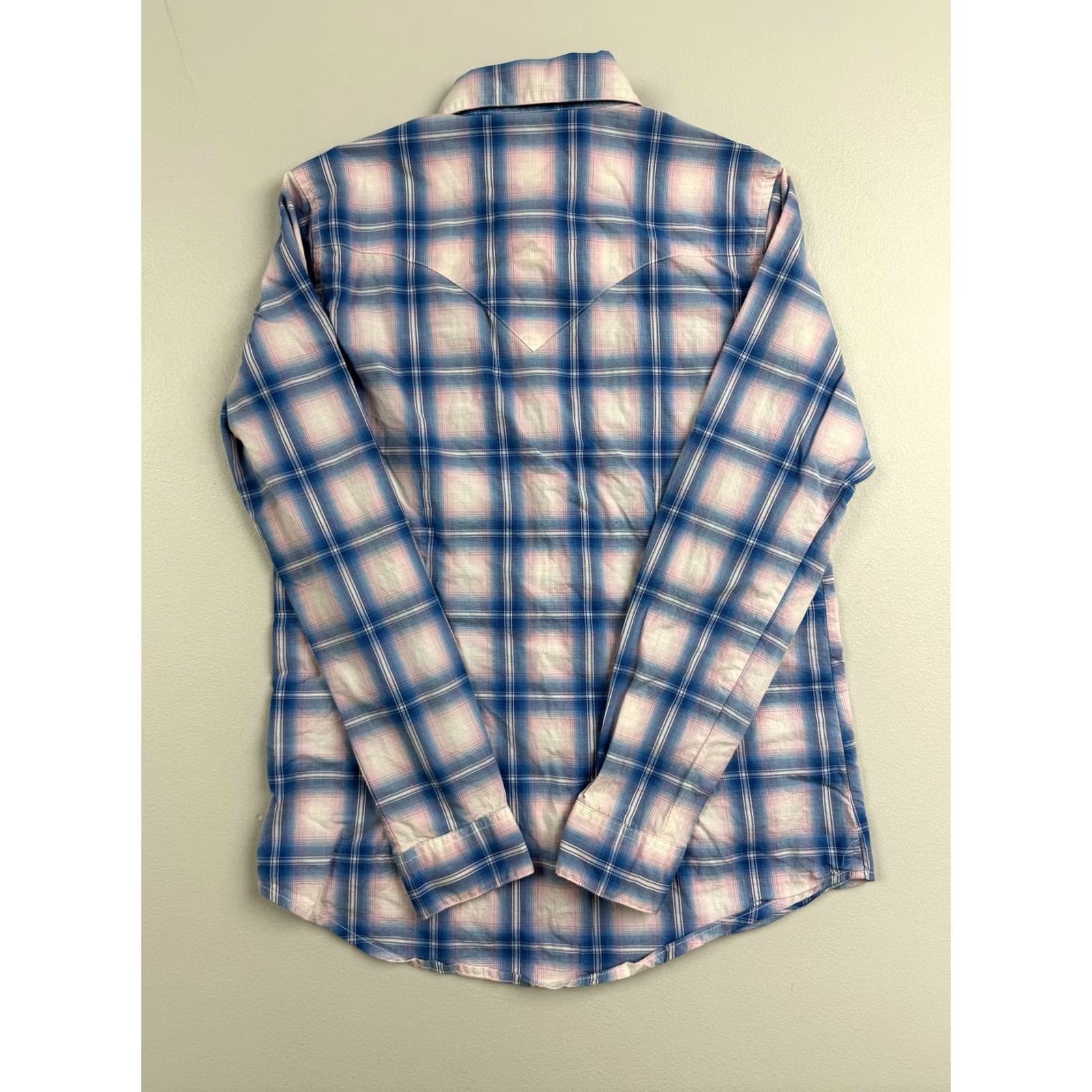 Wrangler Wrangler Shirt Womens Small Blue Pink Plaid Western Pearl Snap Rodeo Size S / US 4 / IT 40 - 2 Thumbnail