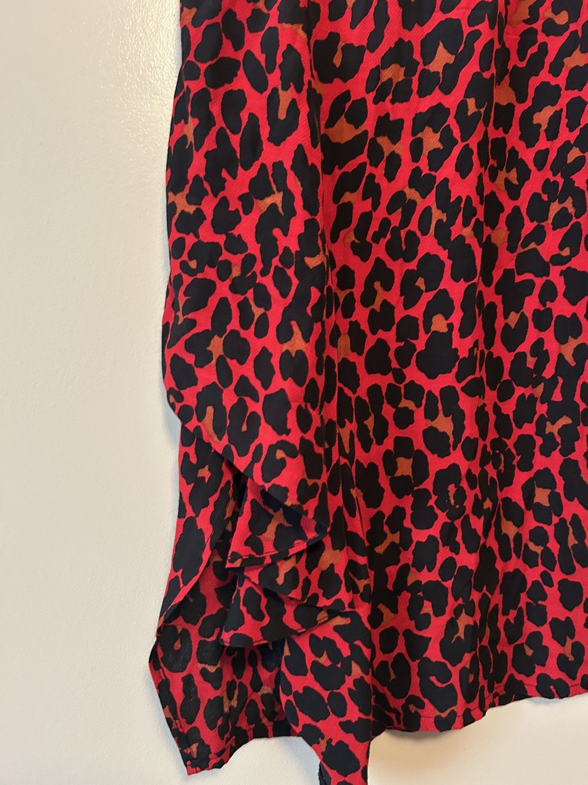 Zara Red Zara Basics Cheetah Skirt XS Size 26" / US 2 / IT 38 - 2 Thumbnail