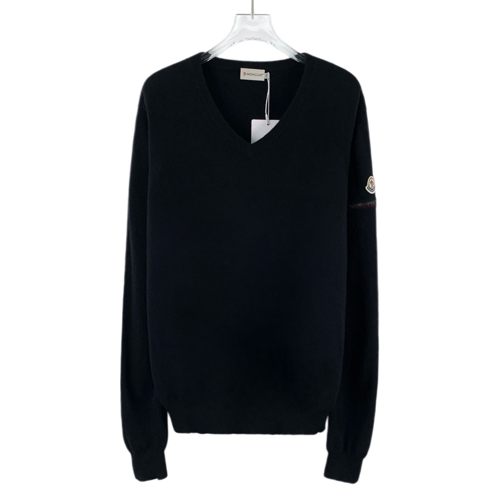 Moncler Moncler Logo Wool Sweater Black (XXL) Size US XXL / EU 58 / 5 - 1 Thumbnail