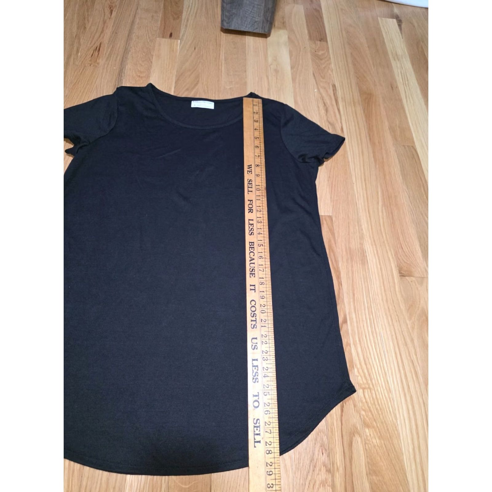 Vintage Bobbie Brooks Tunic Top Women's XL Black Short Sleeve Round Neck Pullover Blouse Casual Lightweight Fleece Modern Dressy Everyday Size XL / US 12-14 / IT 48-50 - 3 Thumbnail