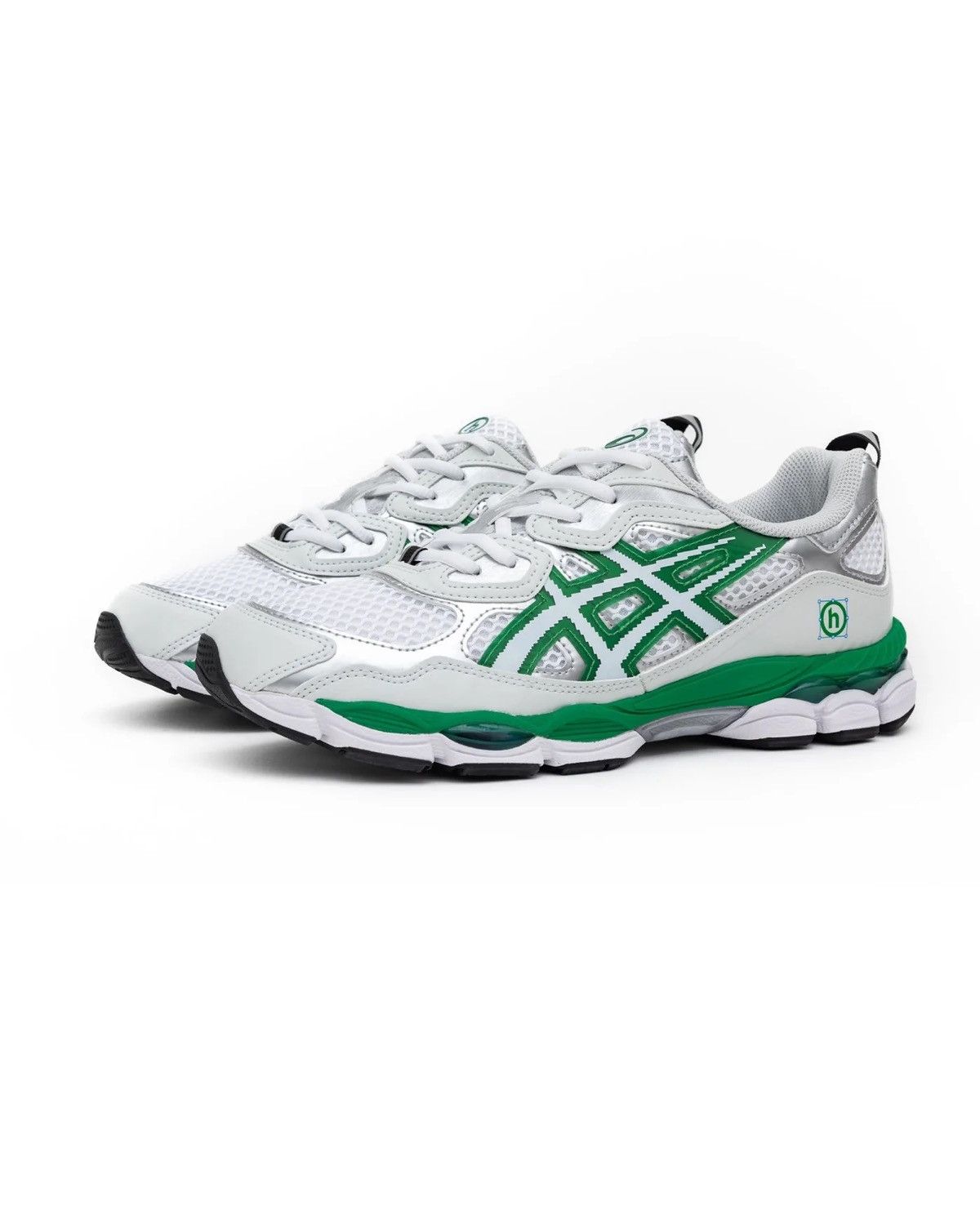 image of 11.5 Asics Gel Nyc Hidden Ny 1201B001-100 Shoes in White/Green, Men's