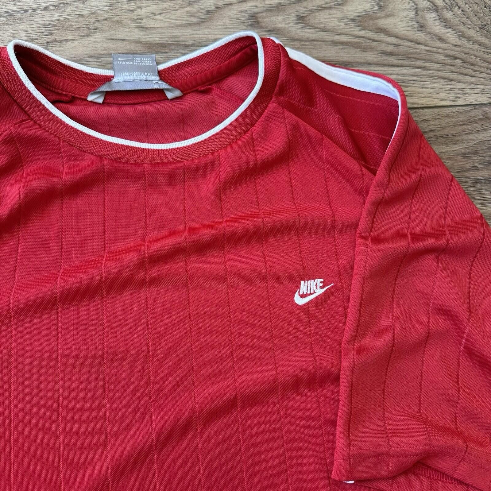 Nike Vintage Y2K Nike Red Active Shirt Silver Tag Size L Soccer Size US L / EU 52-54 / 3 - 3 Thumbnail