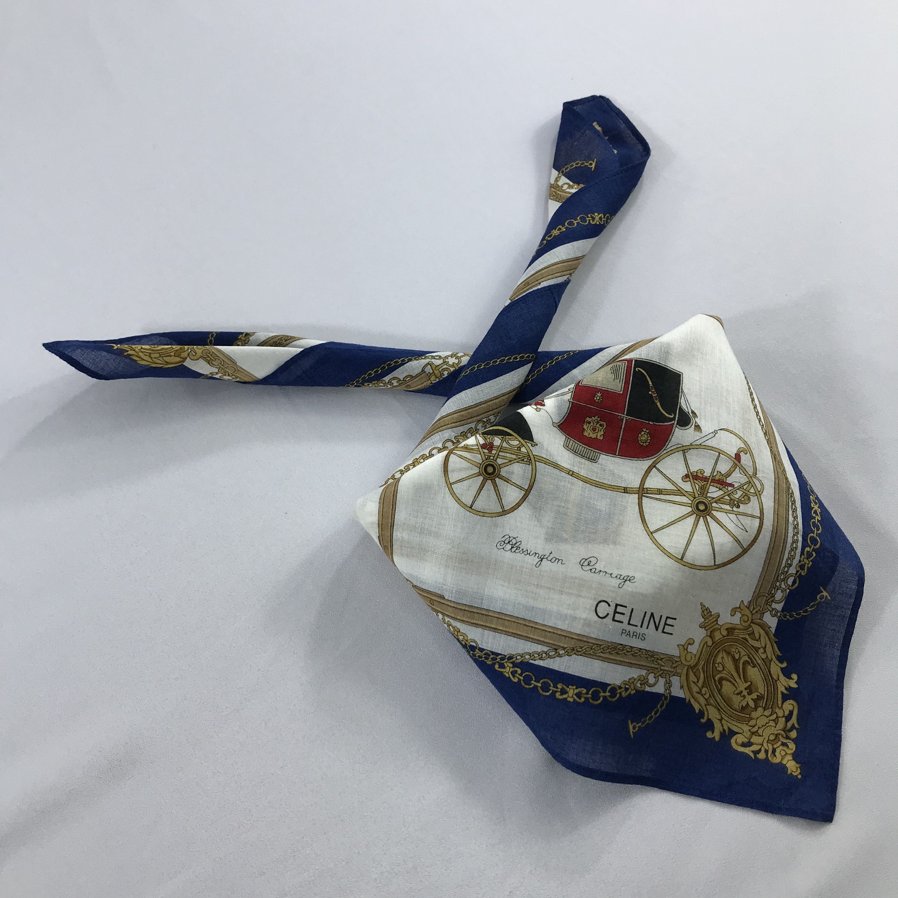 Celine × Vintage Celine Bandana / Handkerchief / Neckerchief - S2537 Size ONE SIZE - 4 Thumbnail