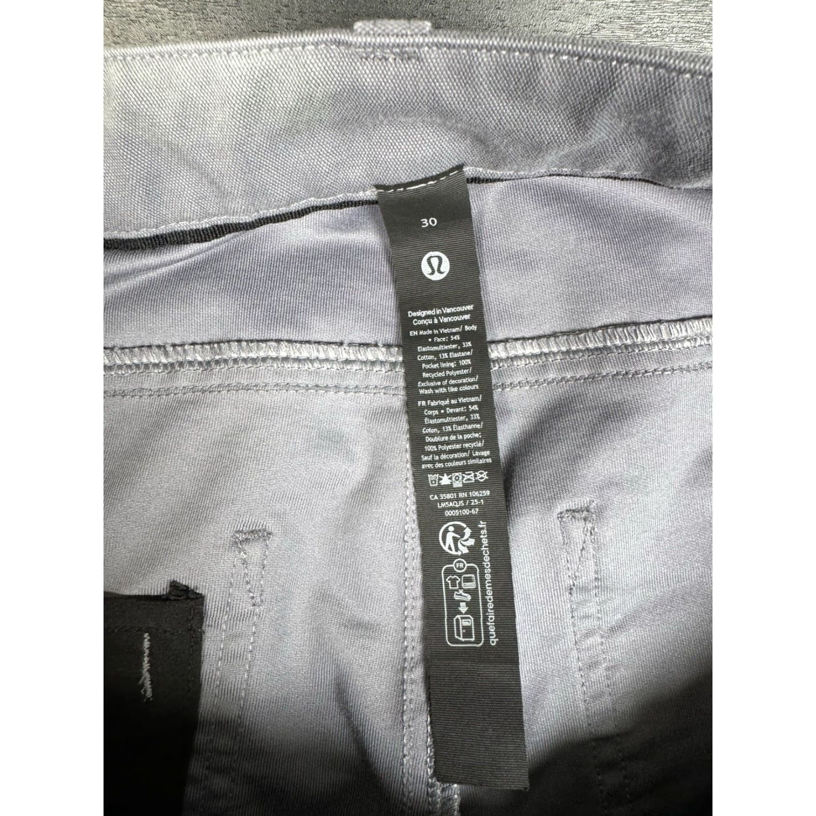 Lululemon Lululemon Pants Mens 30x31 Commission Slim Light Gray Warpstreme Chinos - Read Mens Pants Slim 30x31 Gray Chino City Warpstreme Read Size US 30 / EU 46 - 5 Thumbnail
