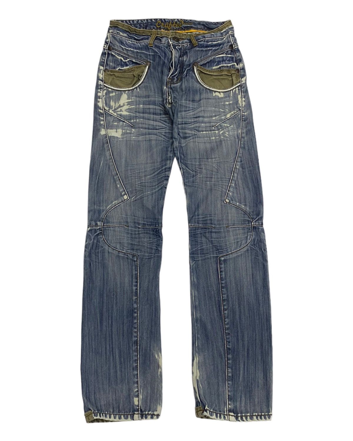 Kapital SICK🔥GOLDLINE DISTRESSED DENIM RARE UNDERCOVER STYLE DESIGN Size US 29 - 9 Thumbnail