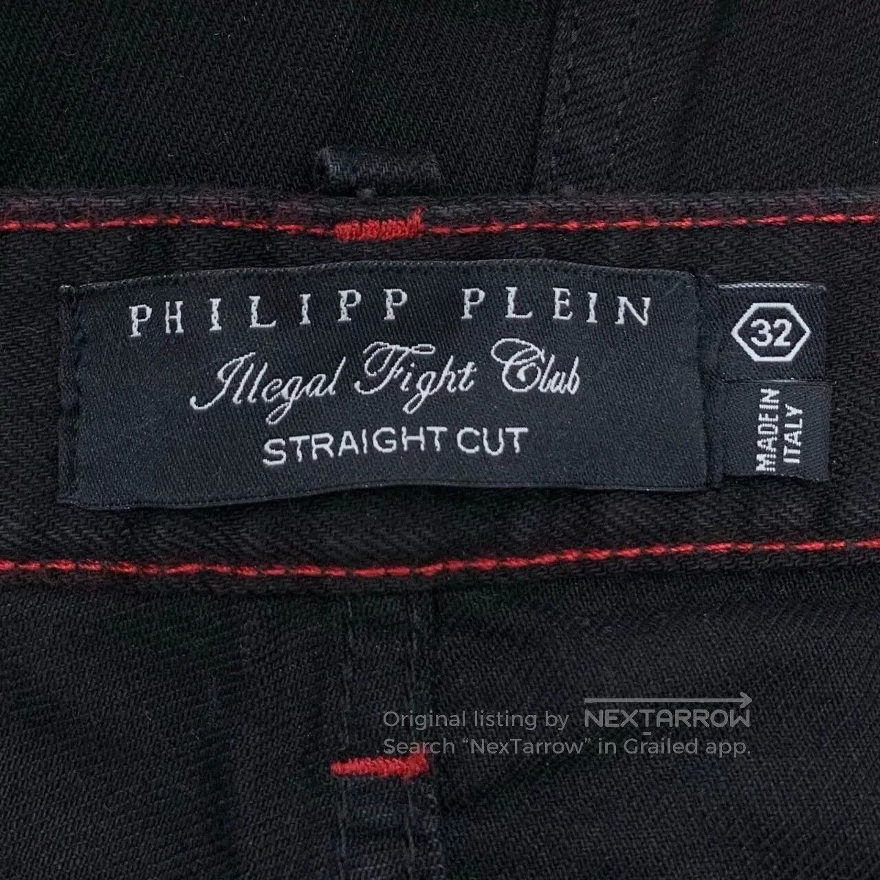 Philipp Plein Philipp Plein Black Paint Cotton Straight Jeans. Size US 32 / EU 48 - 6 Thumbnail
