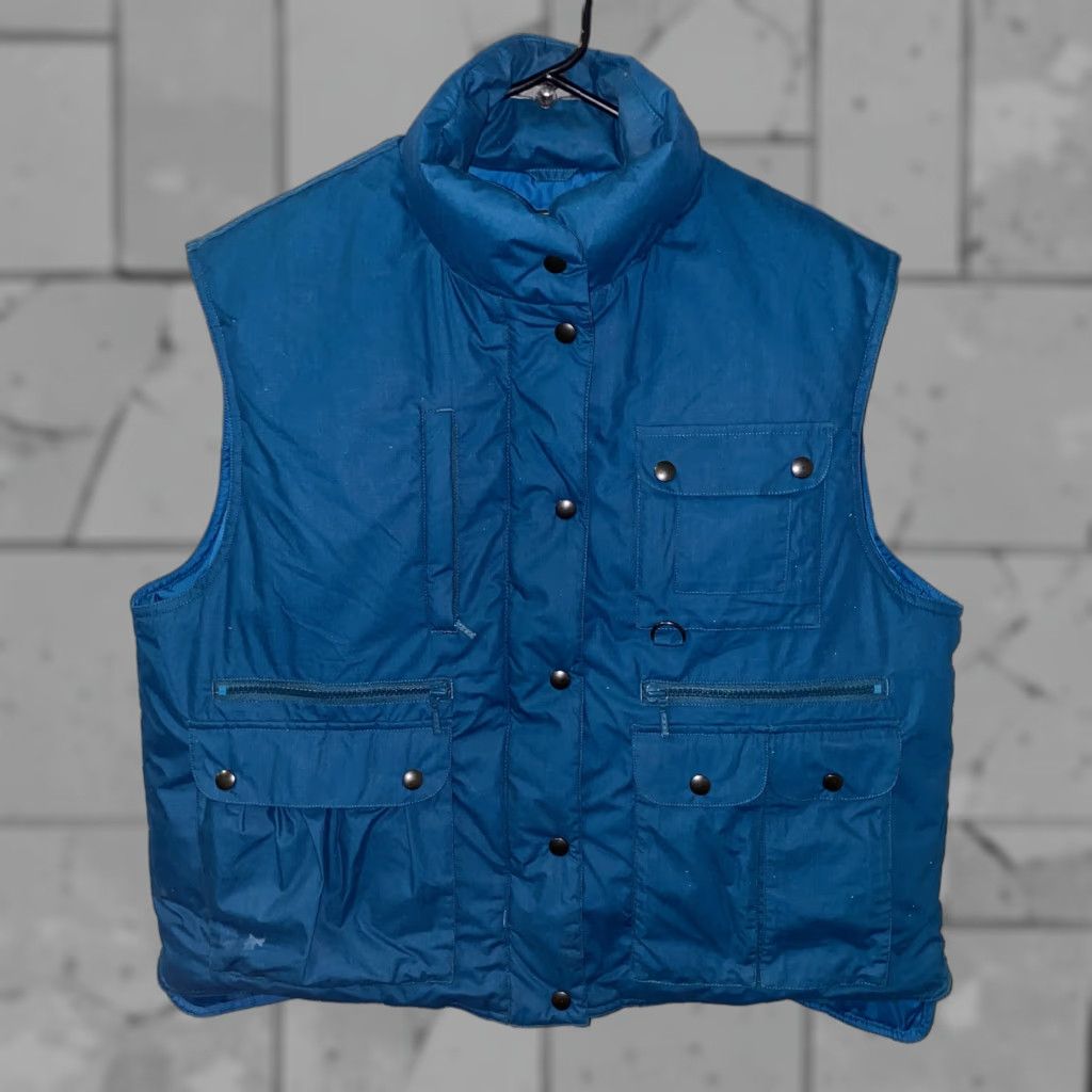 Eddie Bauer Eddie Bauer Vest Womens Down Filled Snap Button Front L Blue Teal Down Filled Vest Womens L Blue Snap Button Eddie Bauer Size L / US 10 / IT 46 - 1 Thumbnail