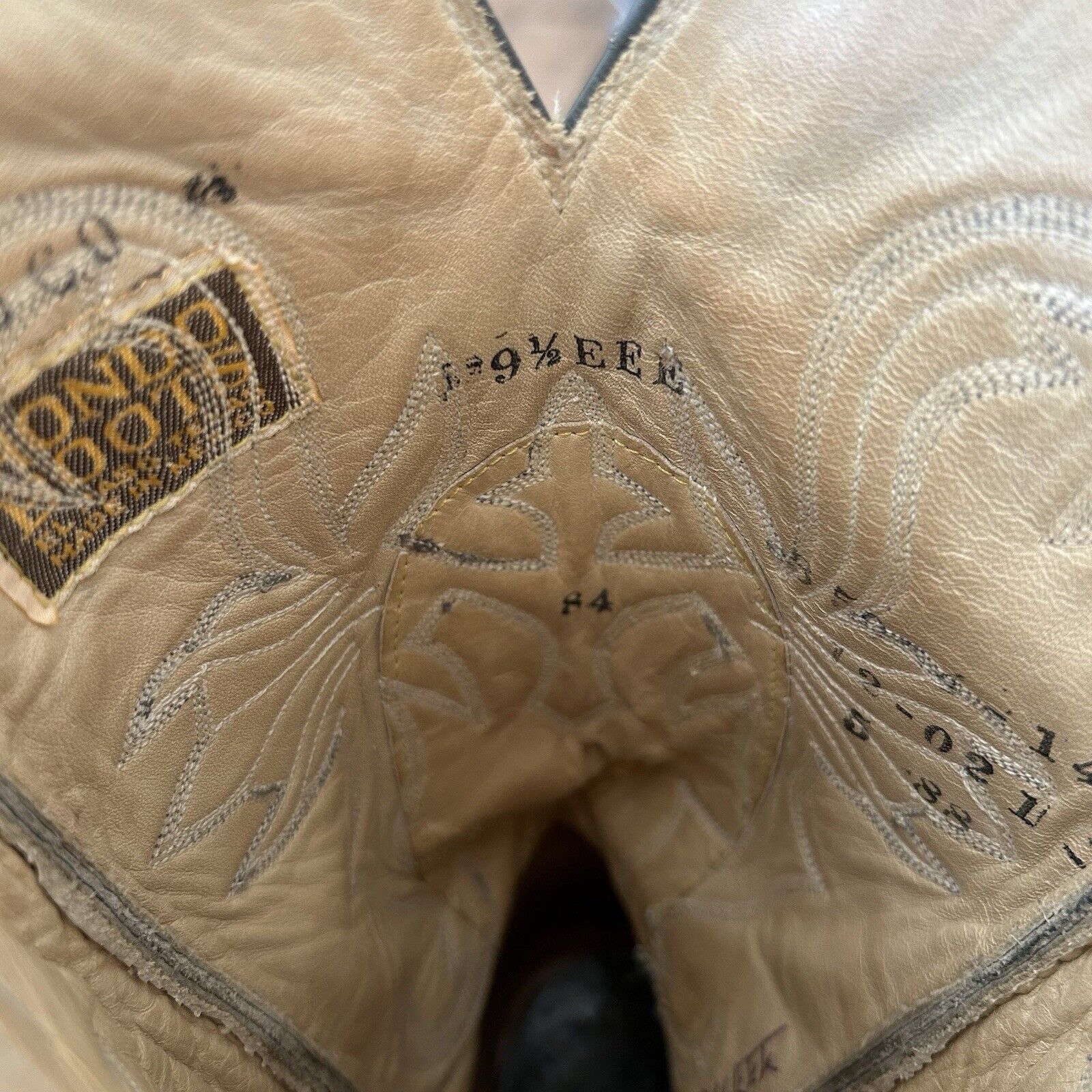 Vintage Hondo Vintage Blue Western Cowboy Boots Mens 9.5 EEE Size US 9.5 / EU 42-43 - 4 Thumbnail